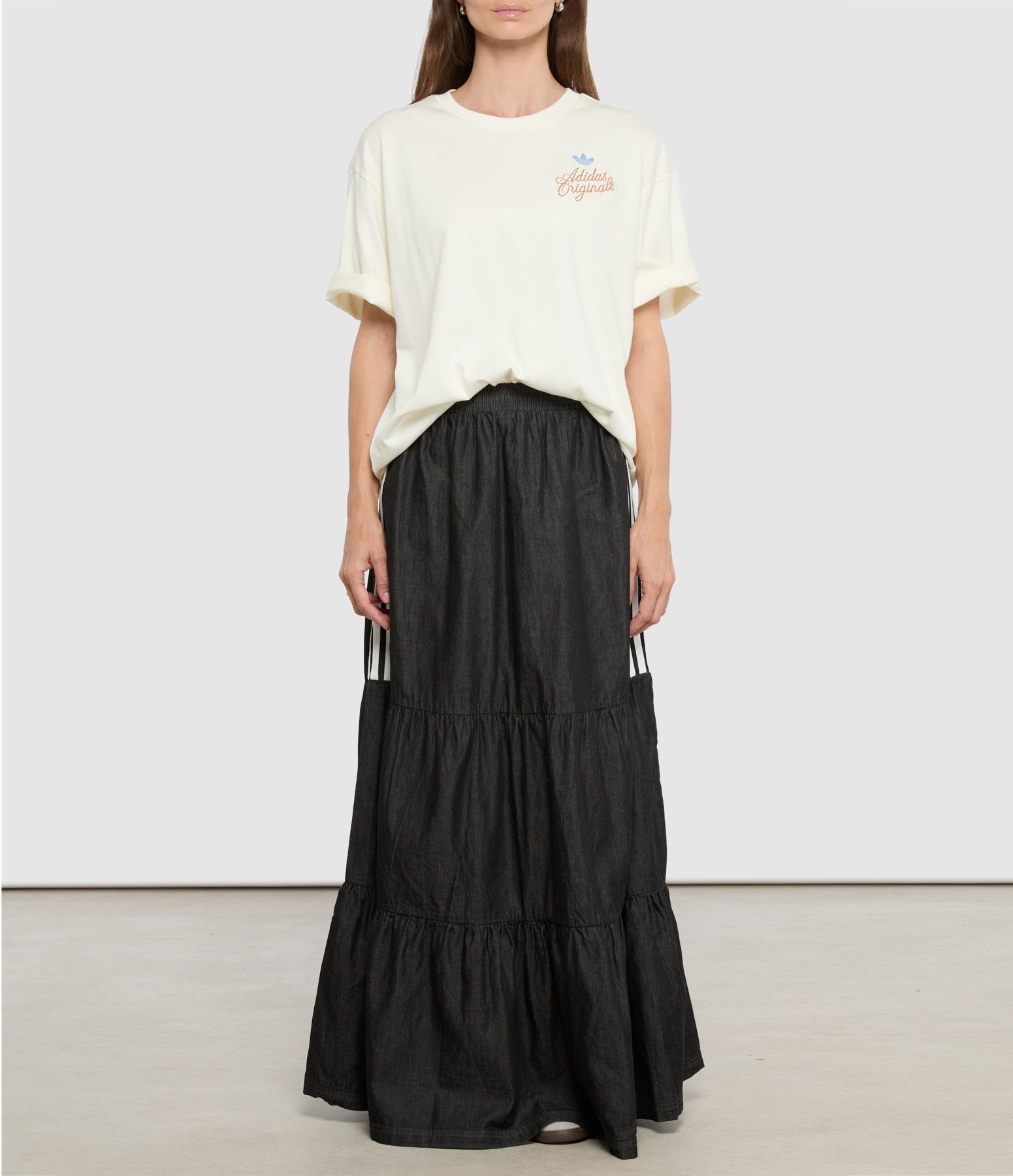 Medium Black Denim Skirt, Summer Glow Capsule Collection