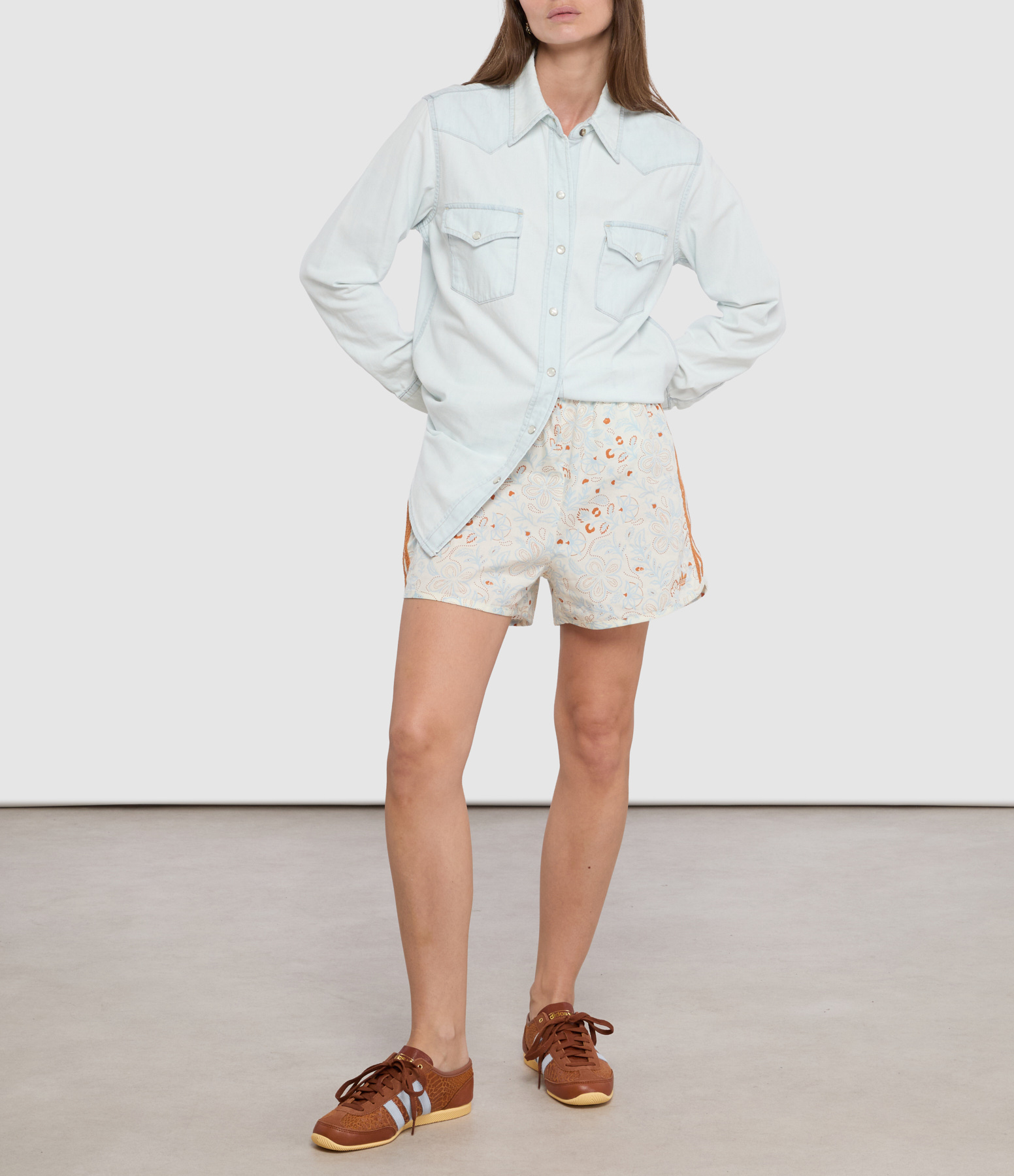 Aop Multicolour/Rustic Orange Shorts, Summer Glow Collection
