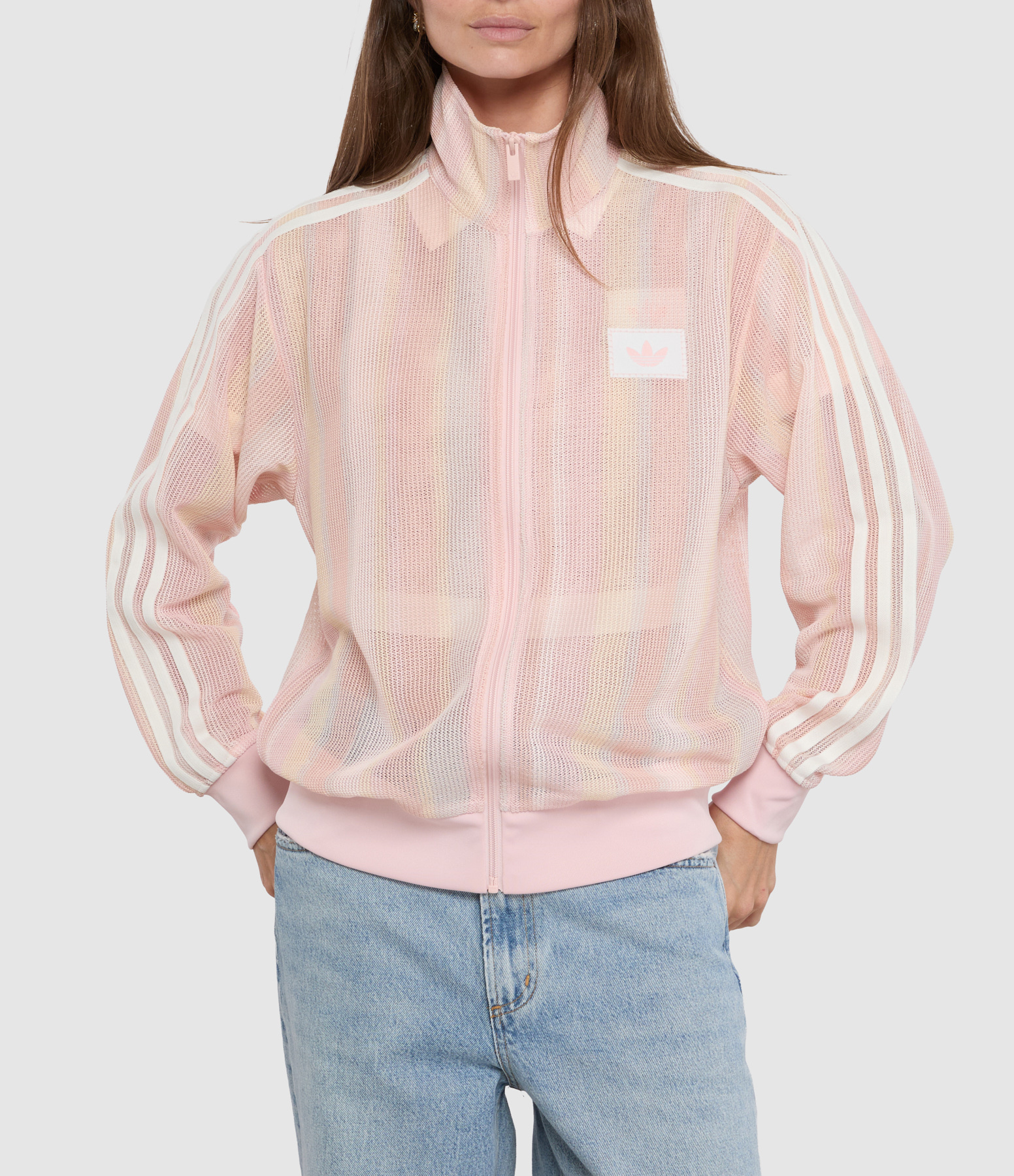 Multicolour/Sandy Pink Knit Fb Tt Jacket, Summer Glow Capsule Collection