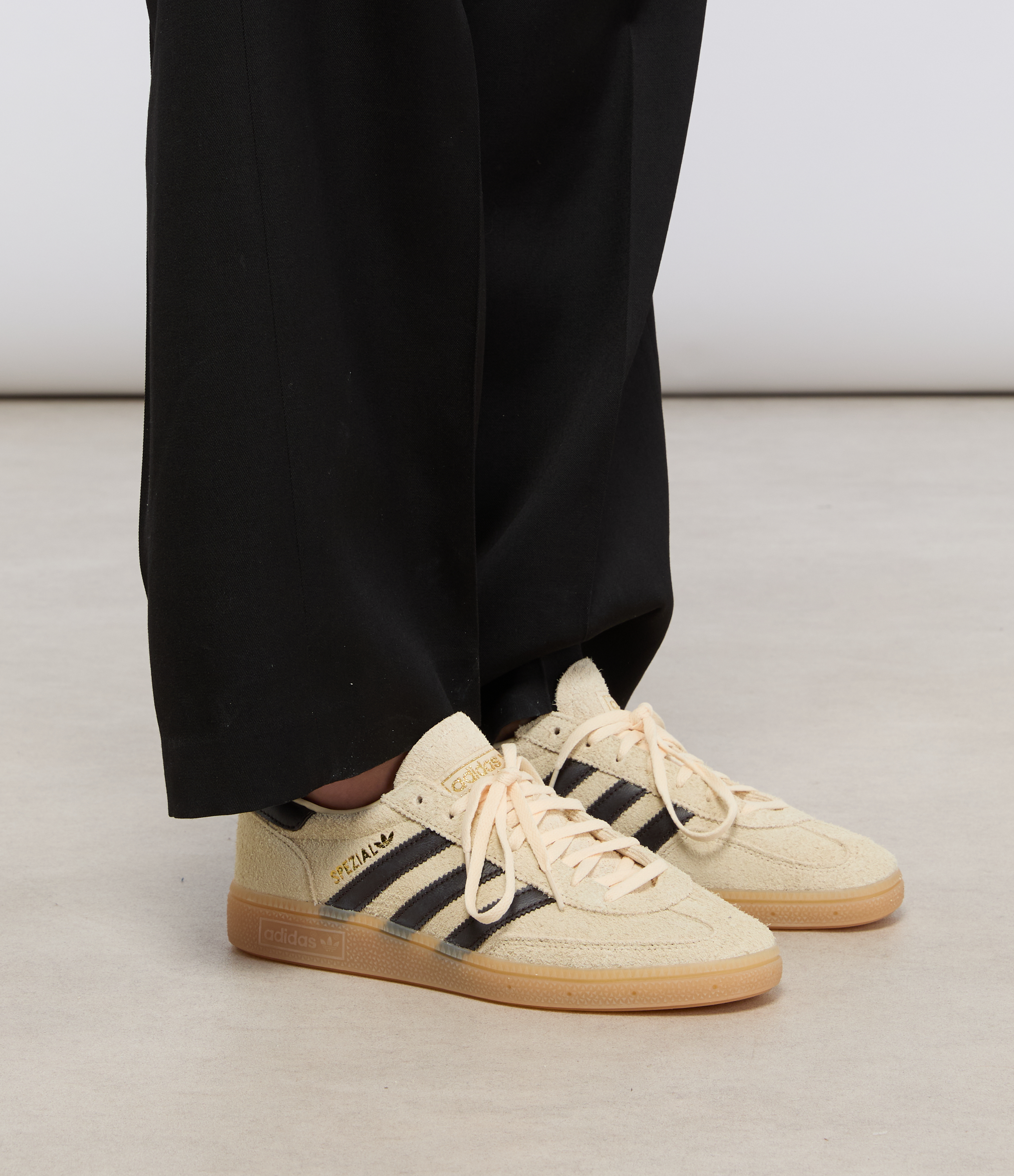 Spezial trainers in Warm Vanilla/Aurora Coffee/Metallic Gold.