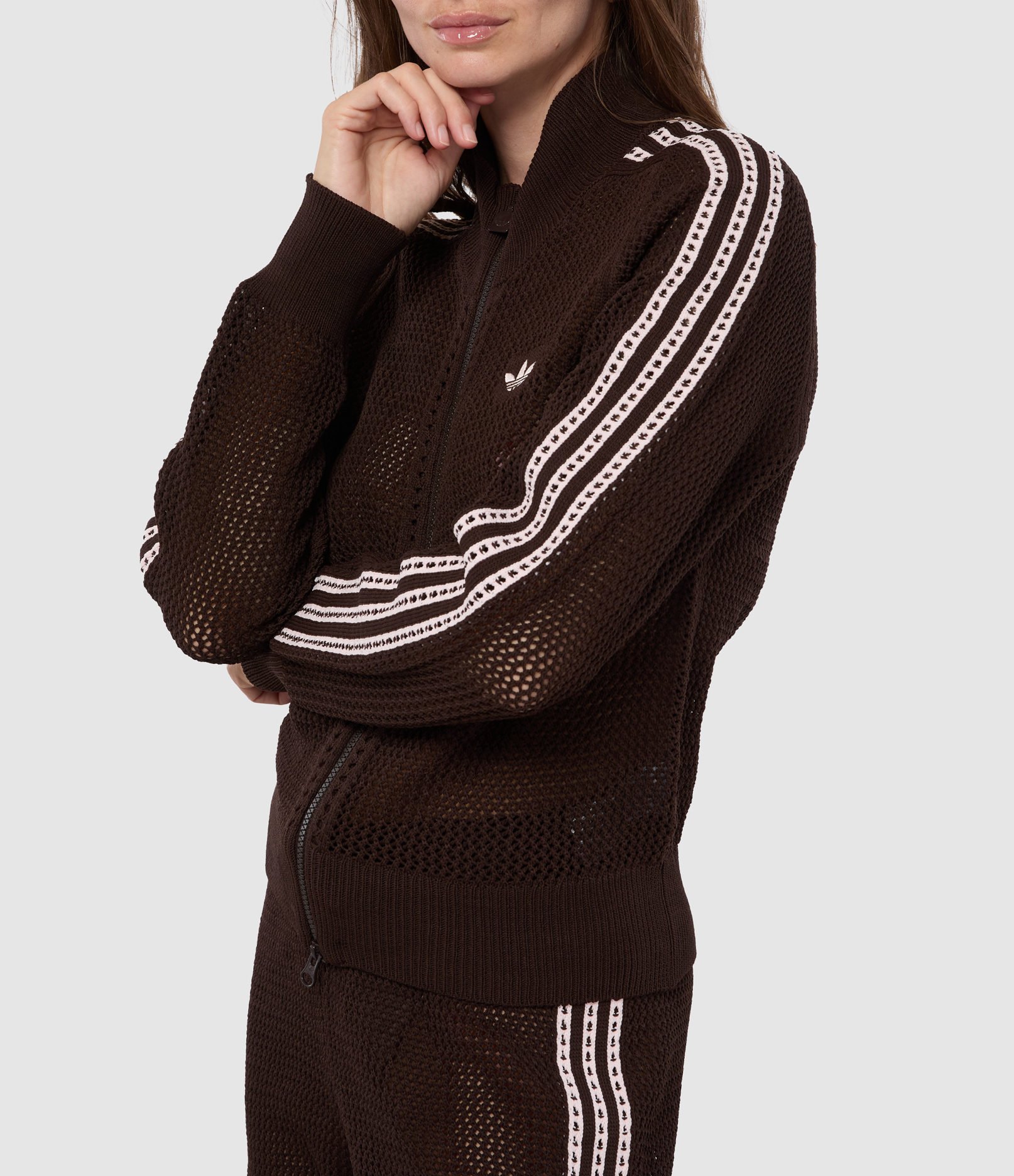 Tt Auco Brown Crochet Jacket