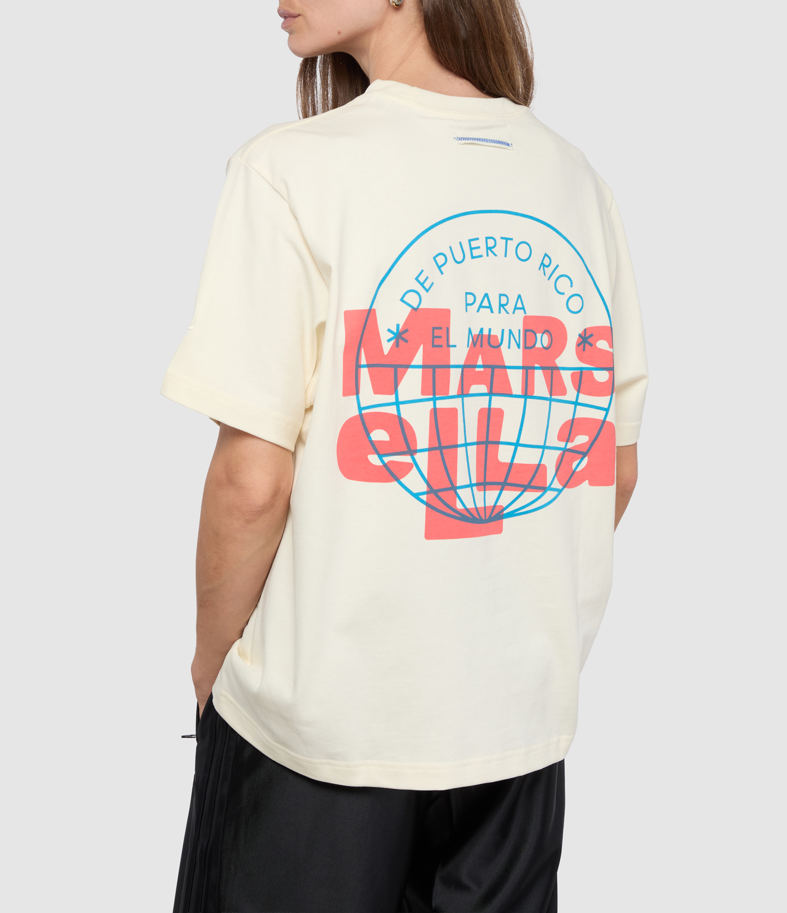 Marsella Cream White T-shirt, Bad Bunny Concert