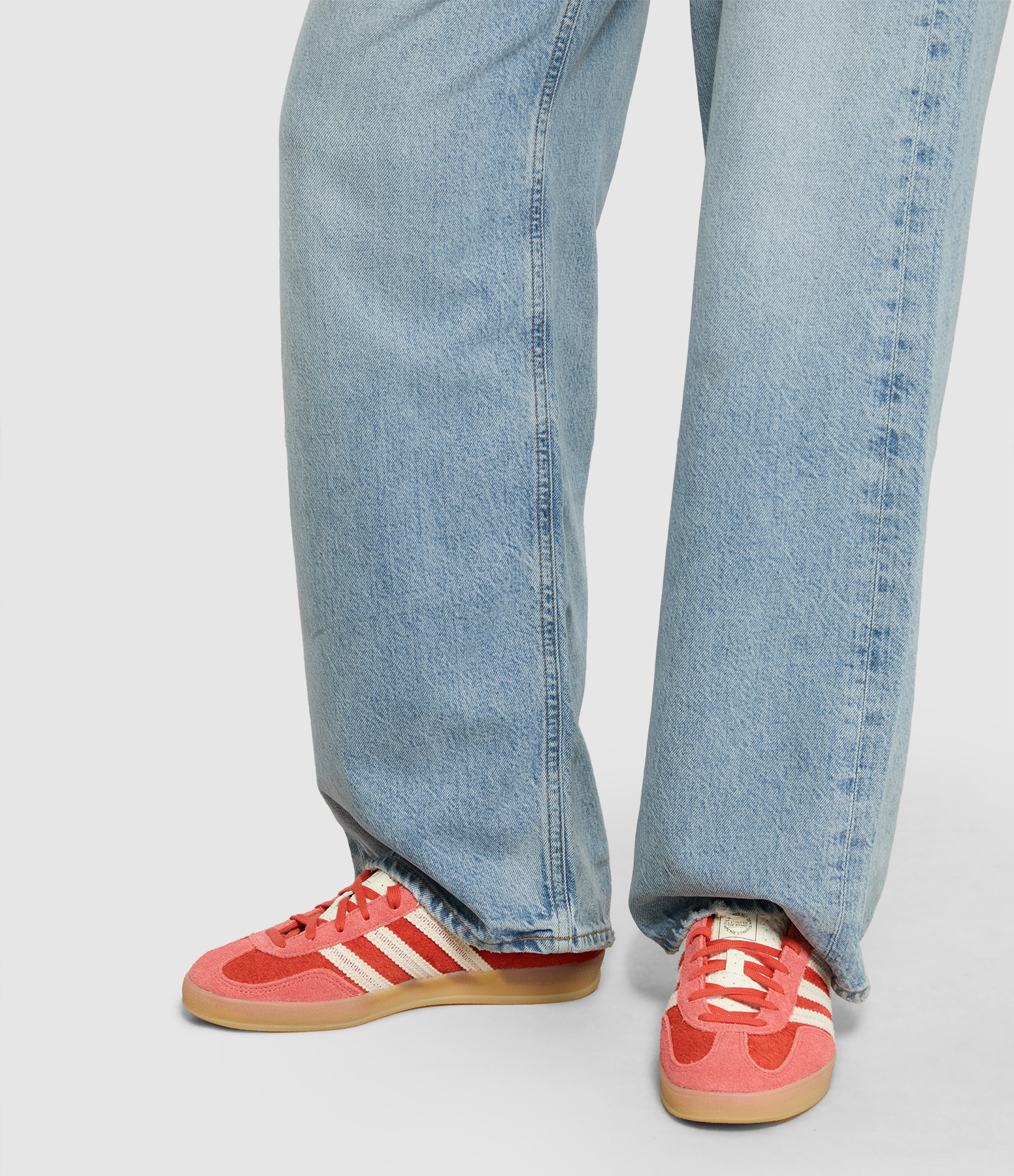 Preloved Gazelle trainers in Red/Off-White/Preloved Scarlet