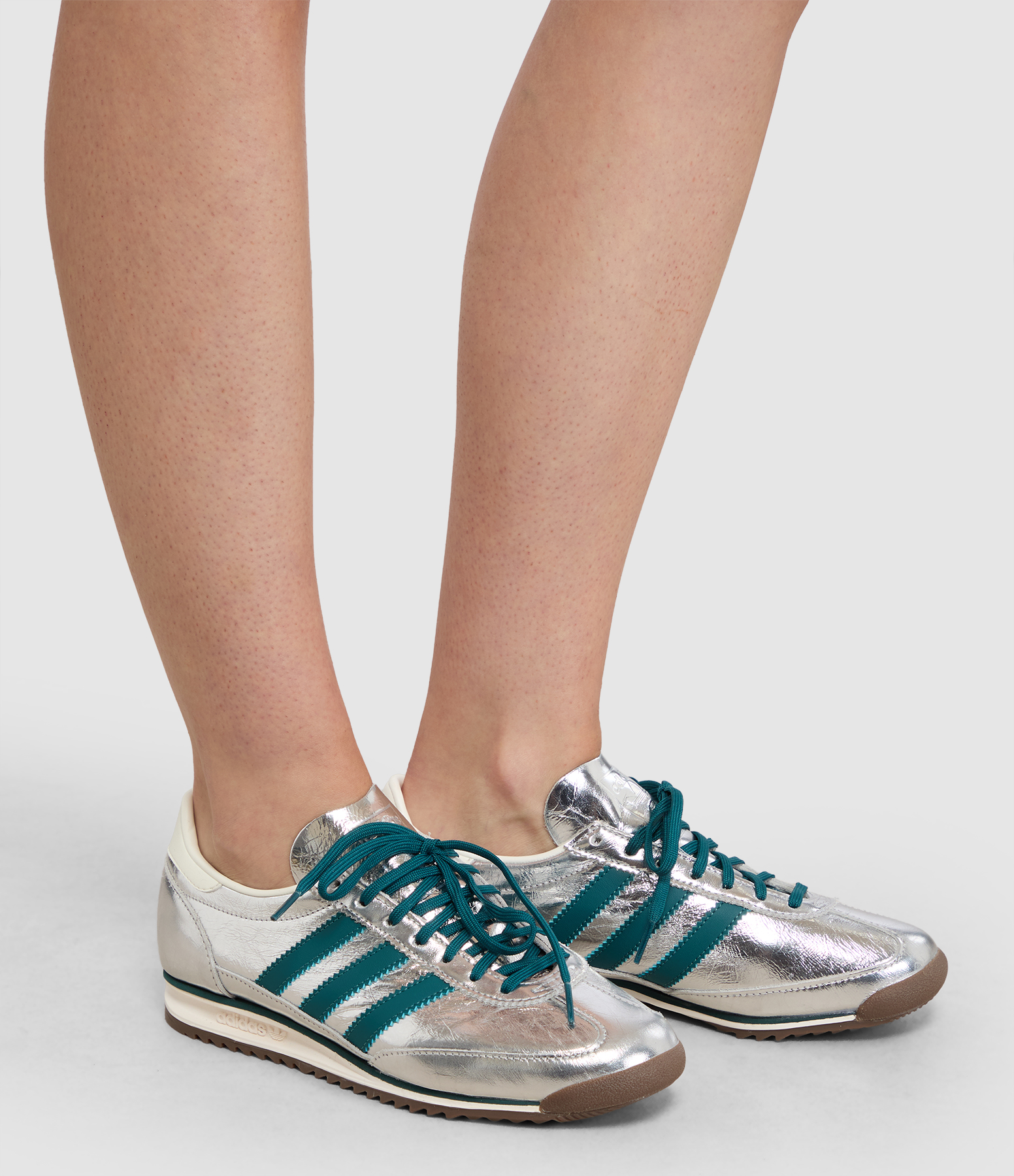 SL 72 trainers in Silver Metallic/Rich Green/Off-White
