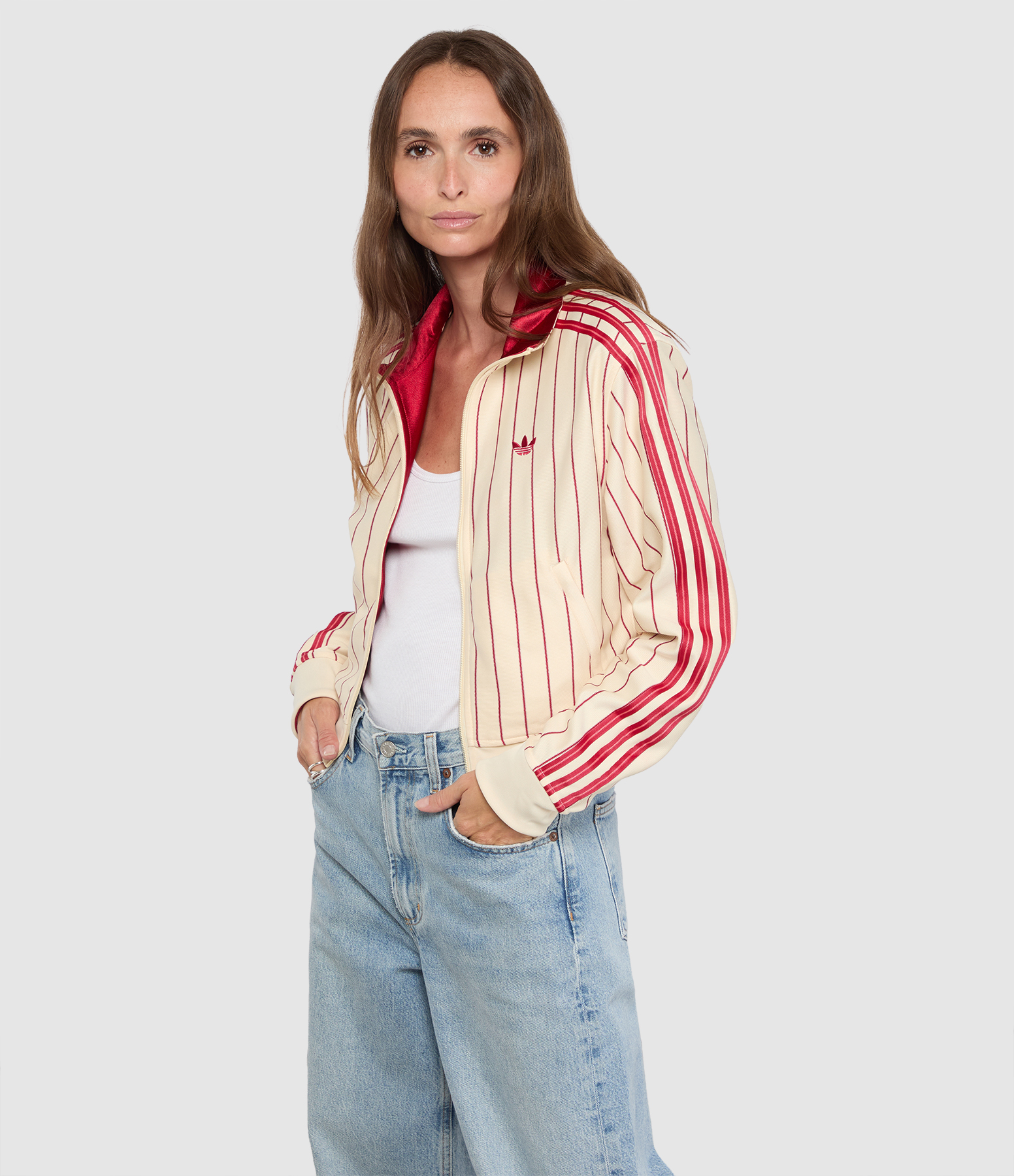 Main Originals Reversible Jacket – Warm Vanilla/Team Victory Red