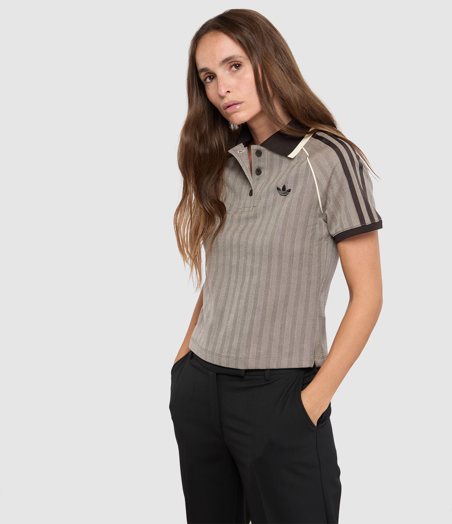 Light Brown Tweed Polo Shirt, Snake Tweed Capsule Collection