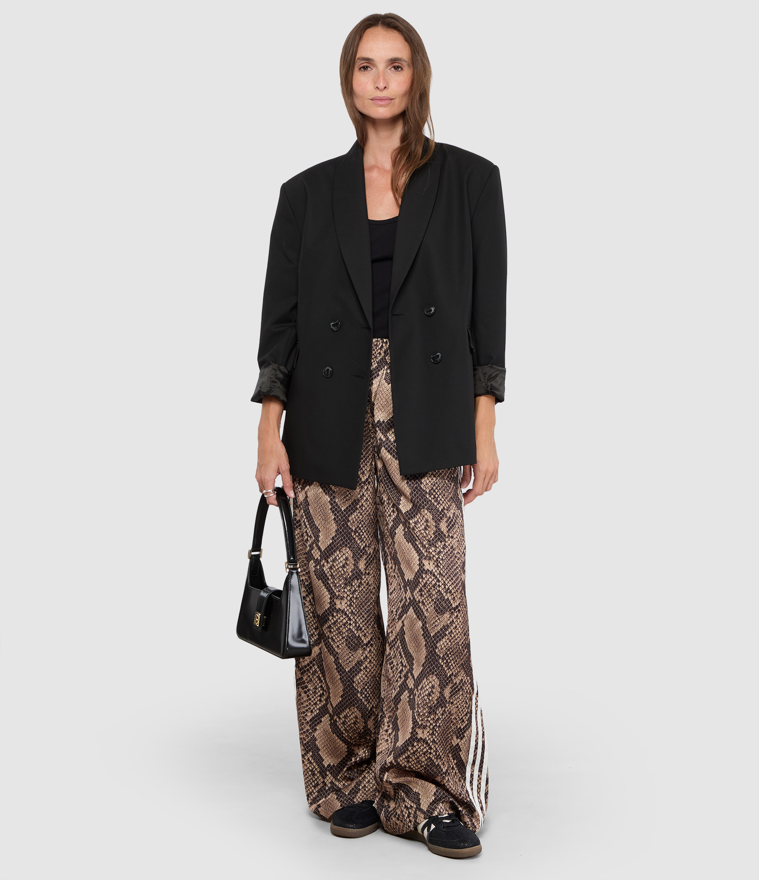 Satin Snake Linen/Magic Beige Trousers, Snake Tweed Capsule Collection