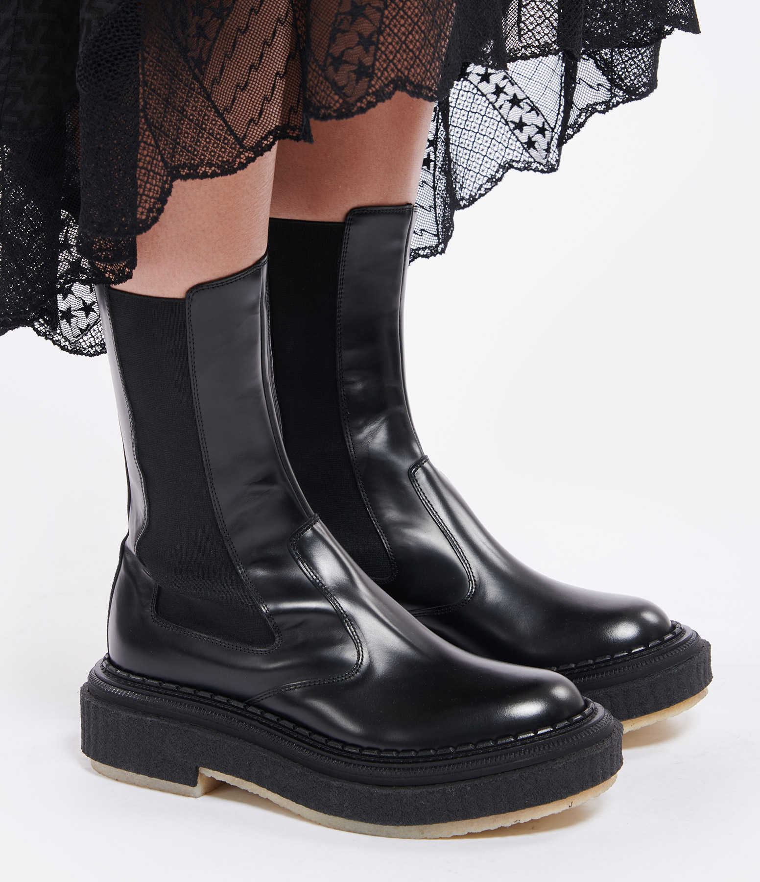 Type 172 Black Leather Chelsea Boots, Exclusive to Lulli