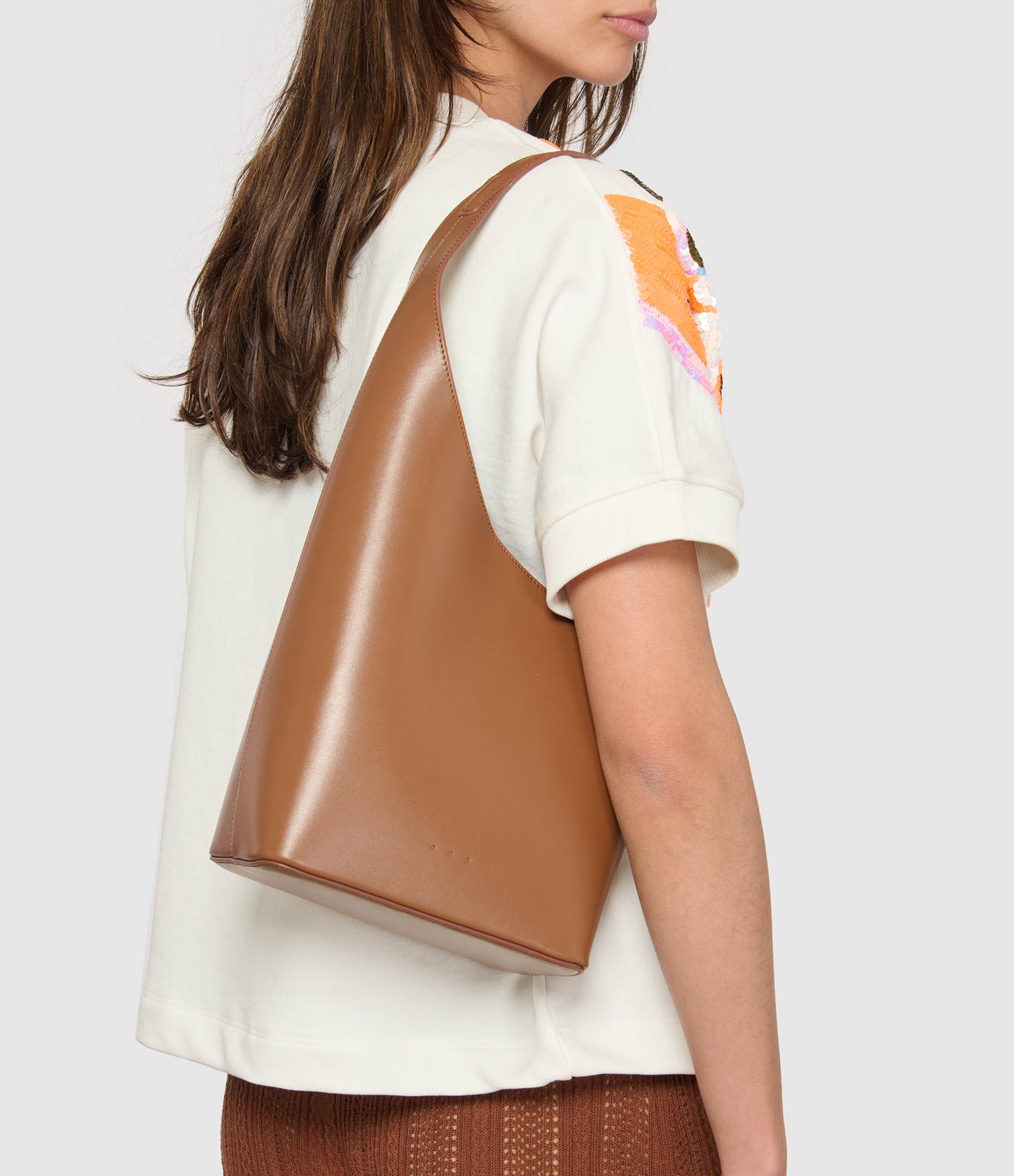 New Demi Lune Bag in Rust Brown