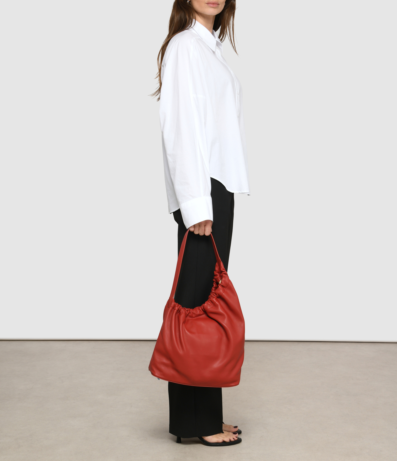 Scarlet Cloud Half-Moon Bag
