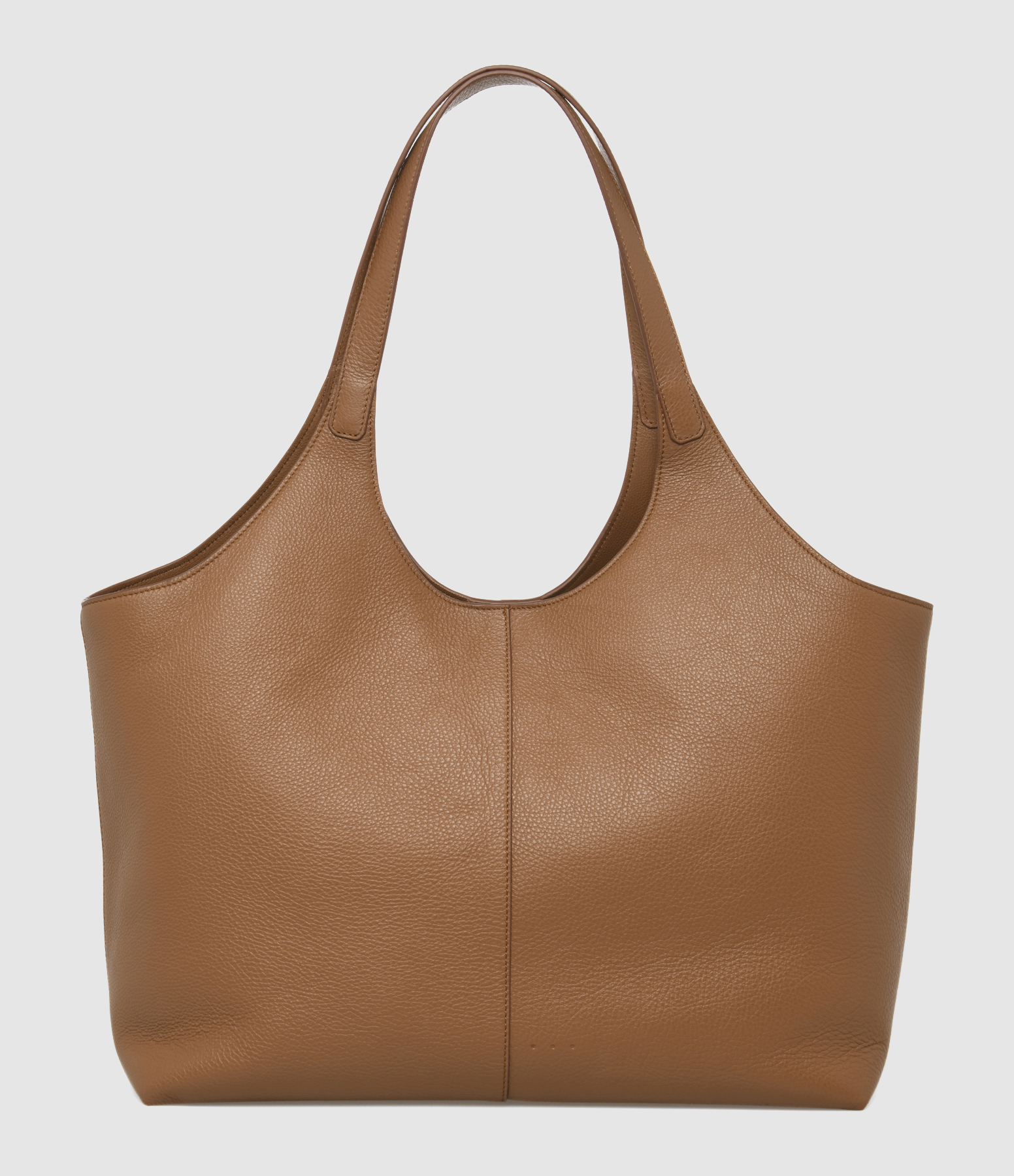 Supple XL Tote Bag, Rust Brown Grain