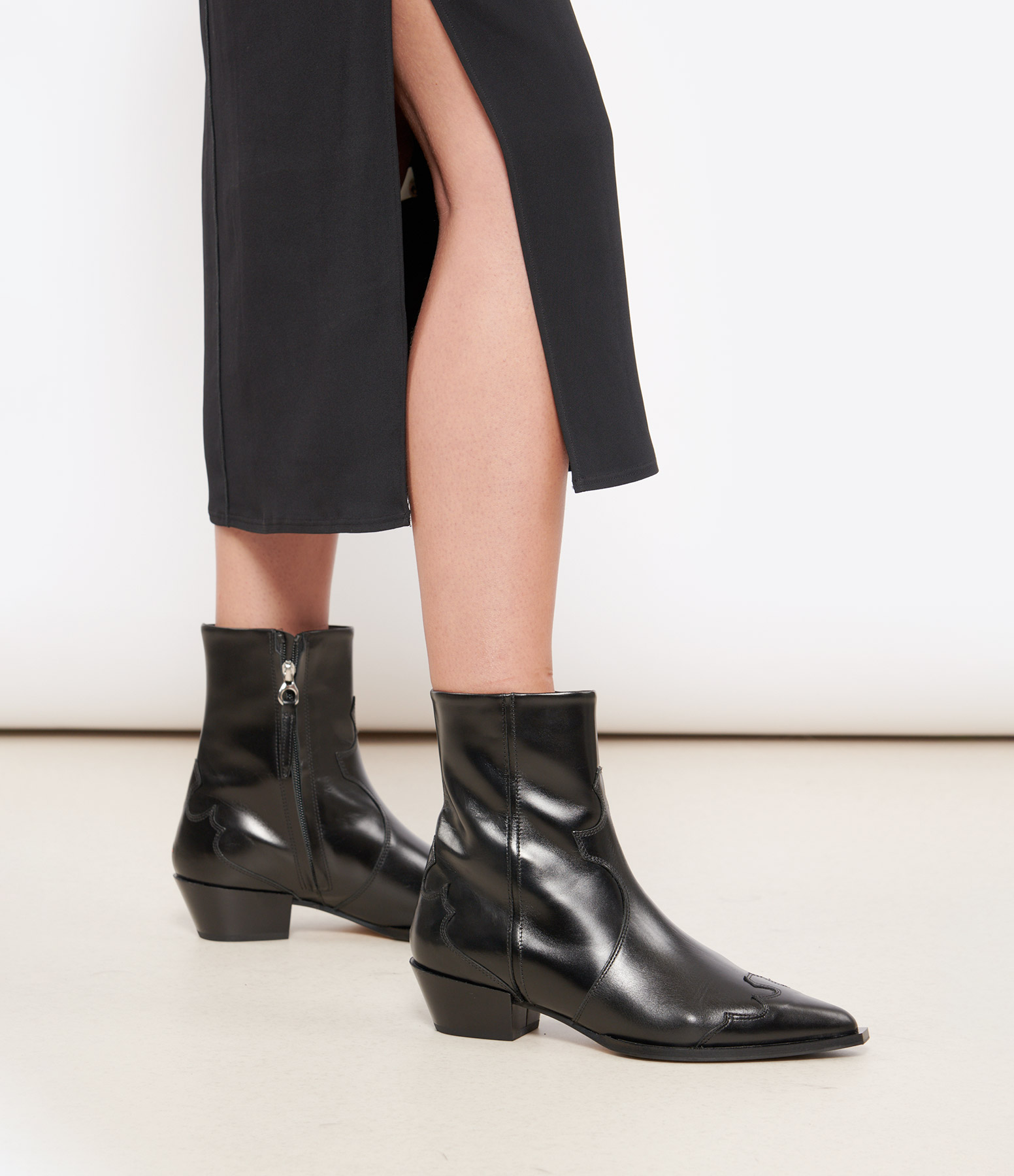 Hester Black Ankle Boots