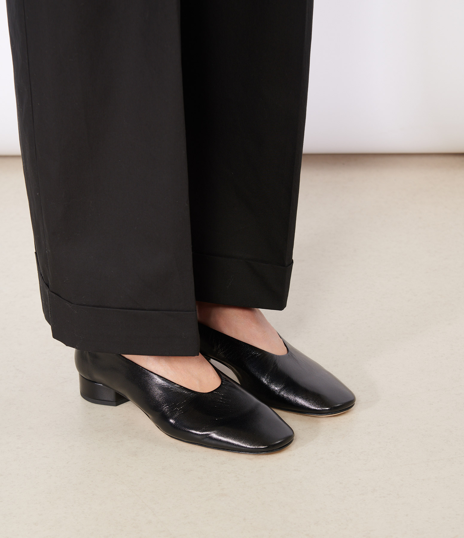 Delia Black Ballet Flats