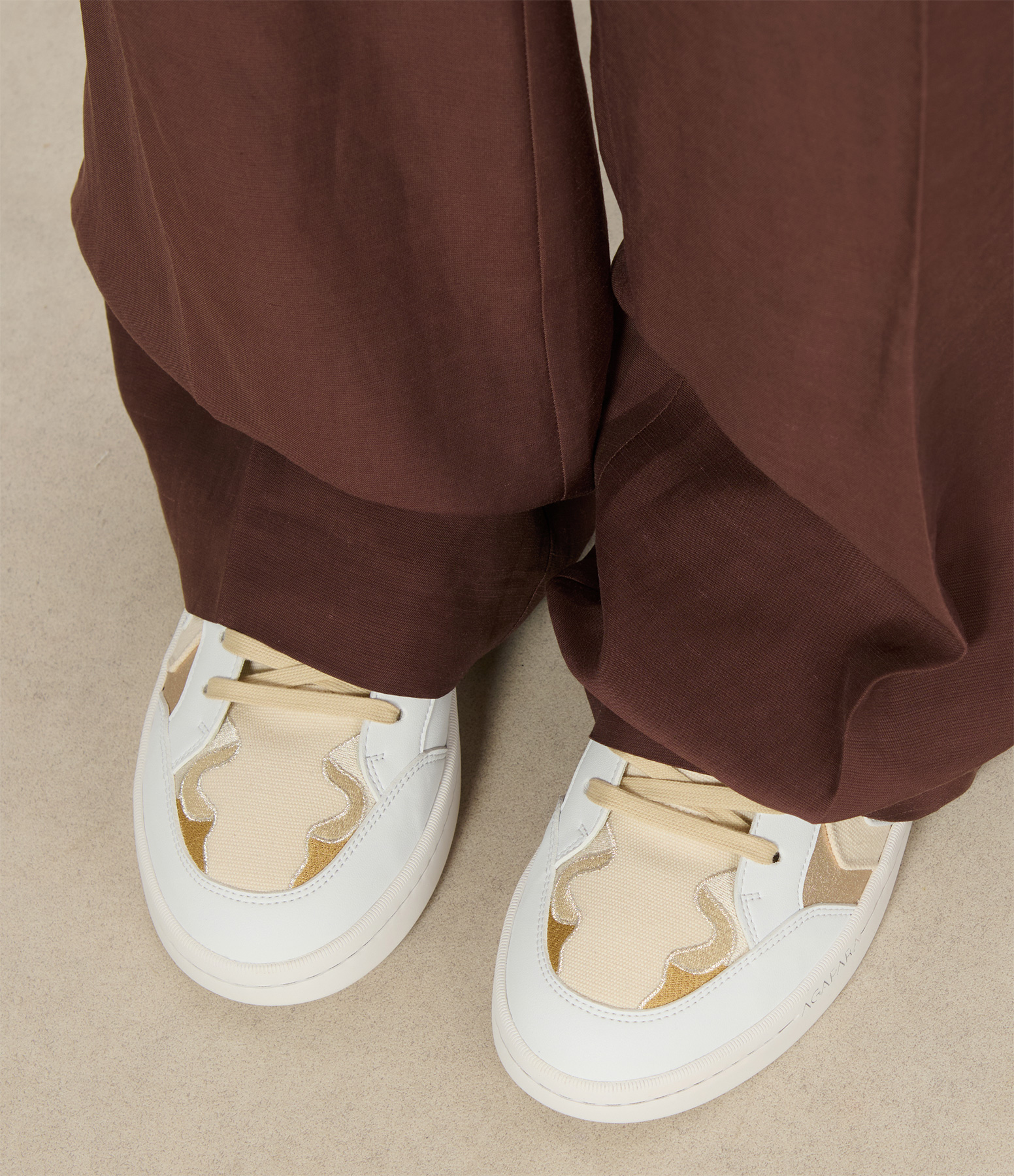 La Pyne Trainers, Size 36, Vegan Leather, Gold