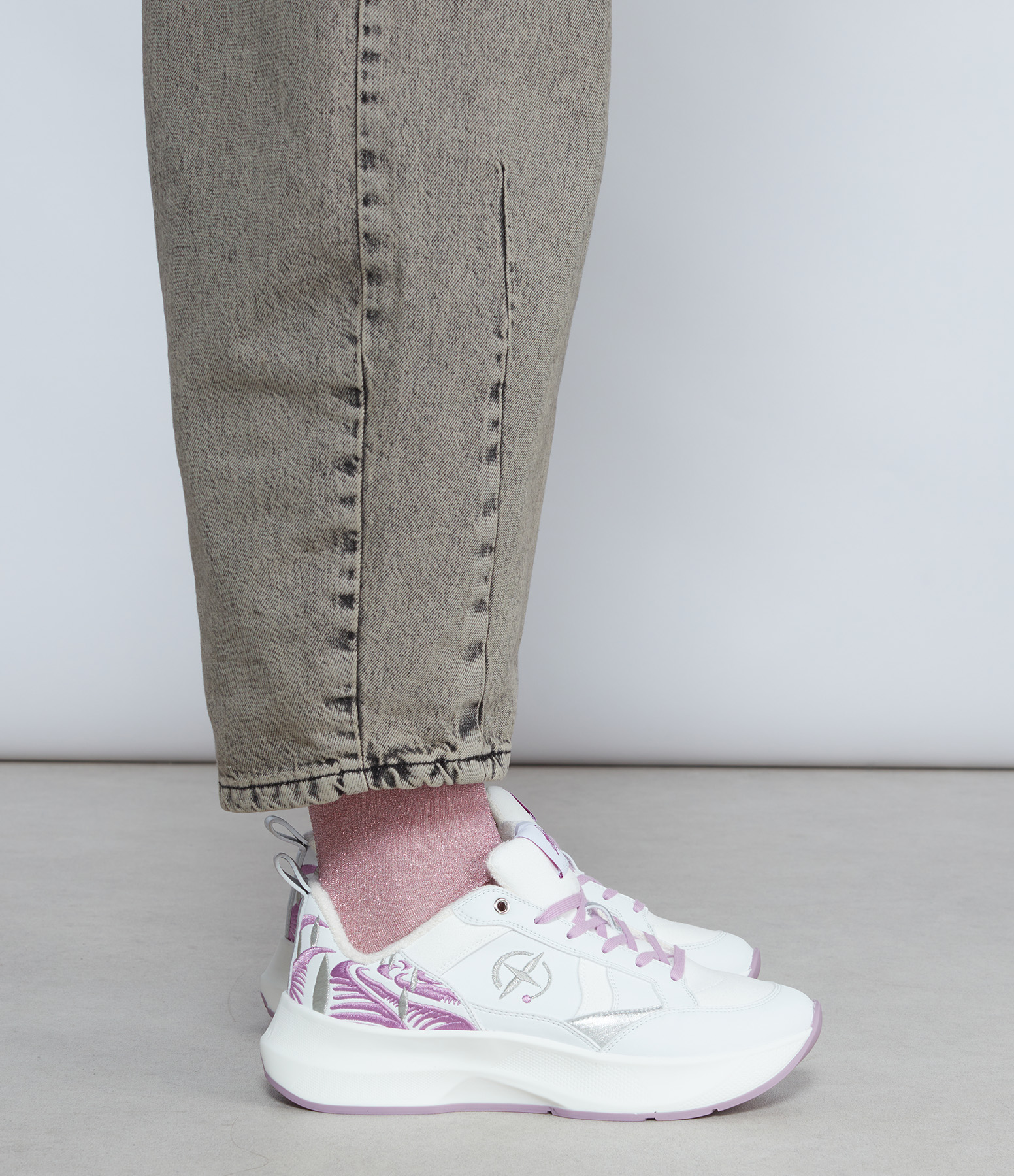 Gaïa T47 Purple and Silver Trainers