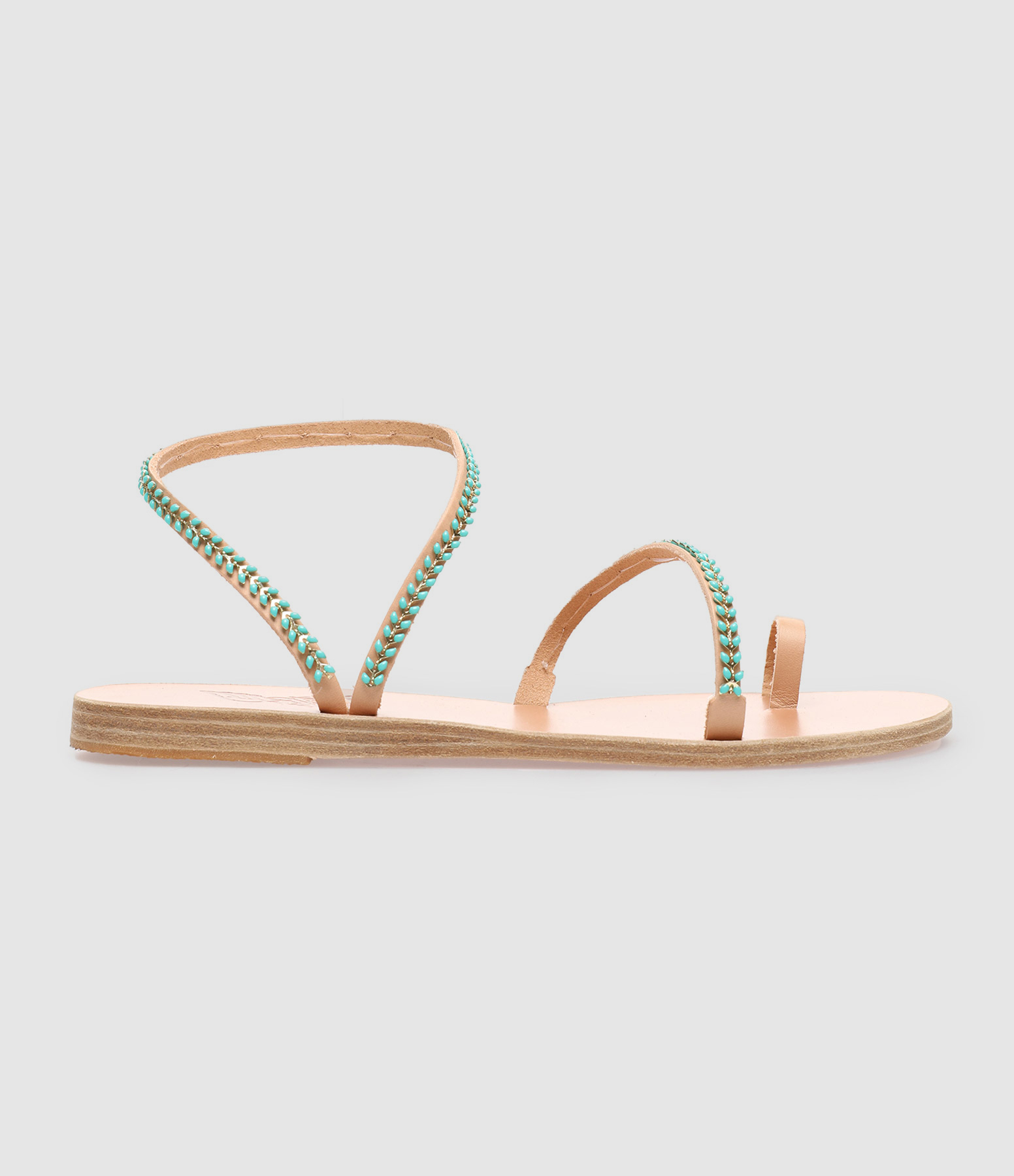Apli Eleftheria Blue Leather Sandals