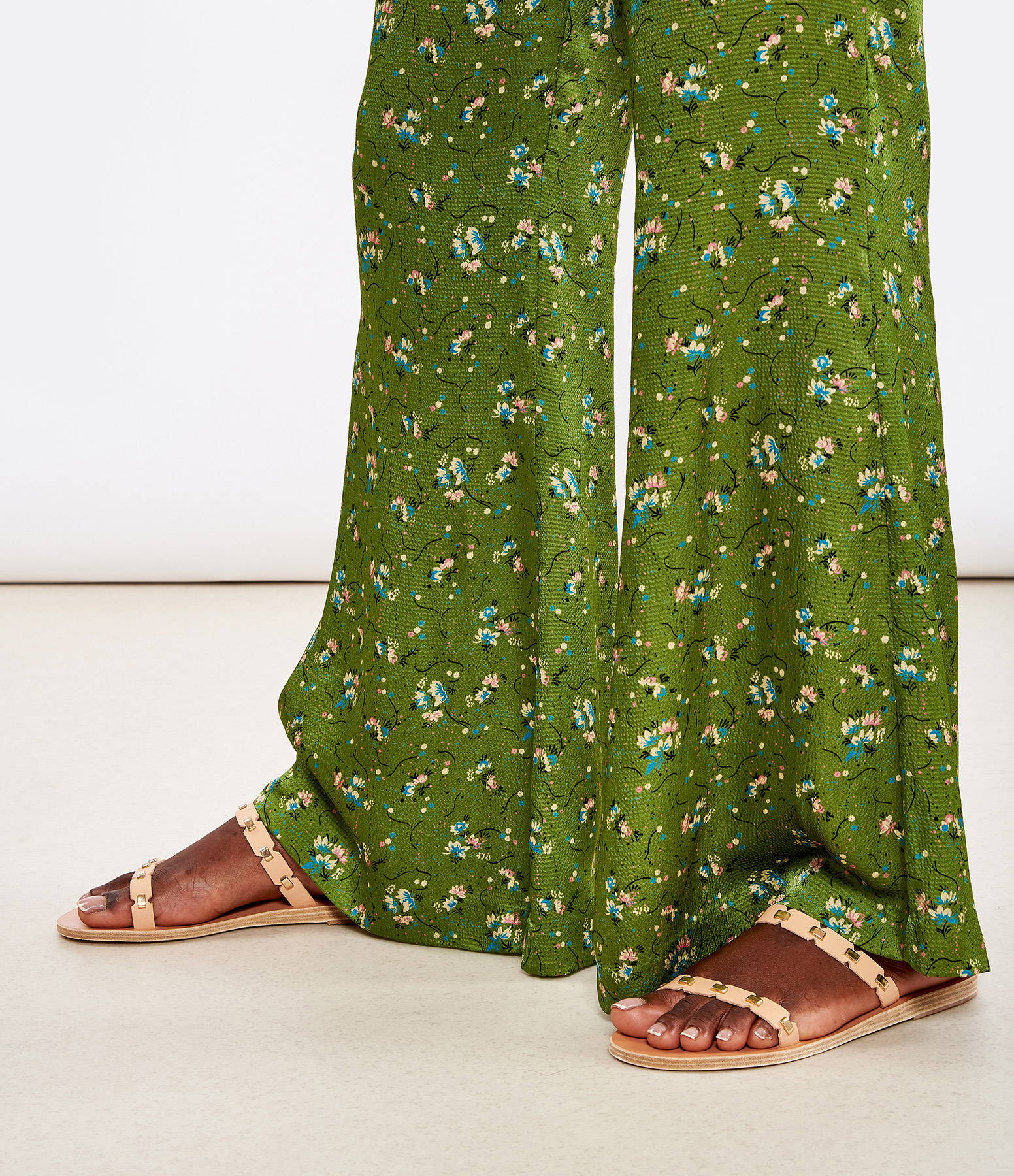 Kara Sandals in Natural Leather