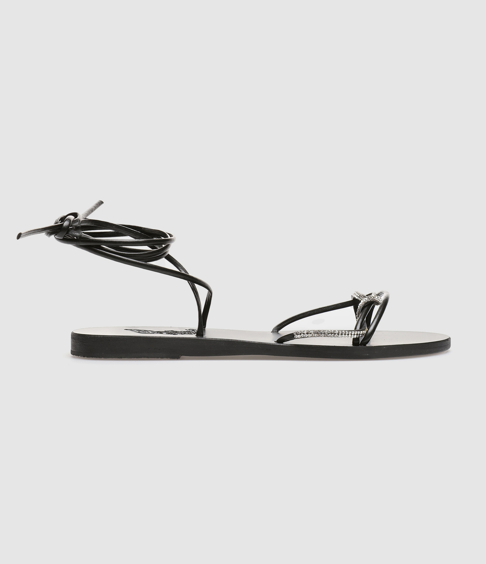 Treli Black Rhinestone Sandals