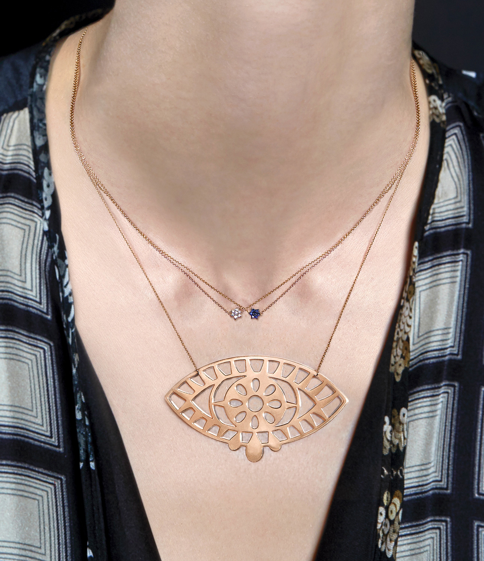 Ajna Jumbo Rose Gold Necklace