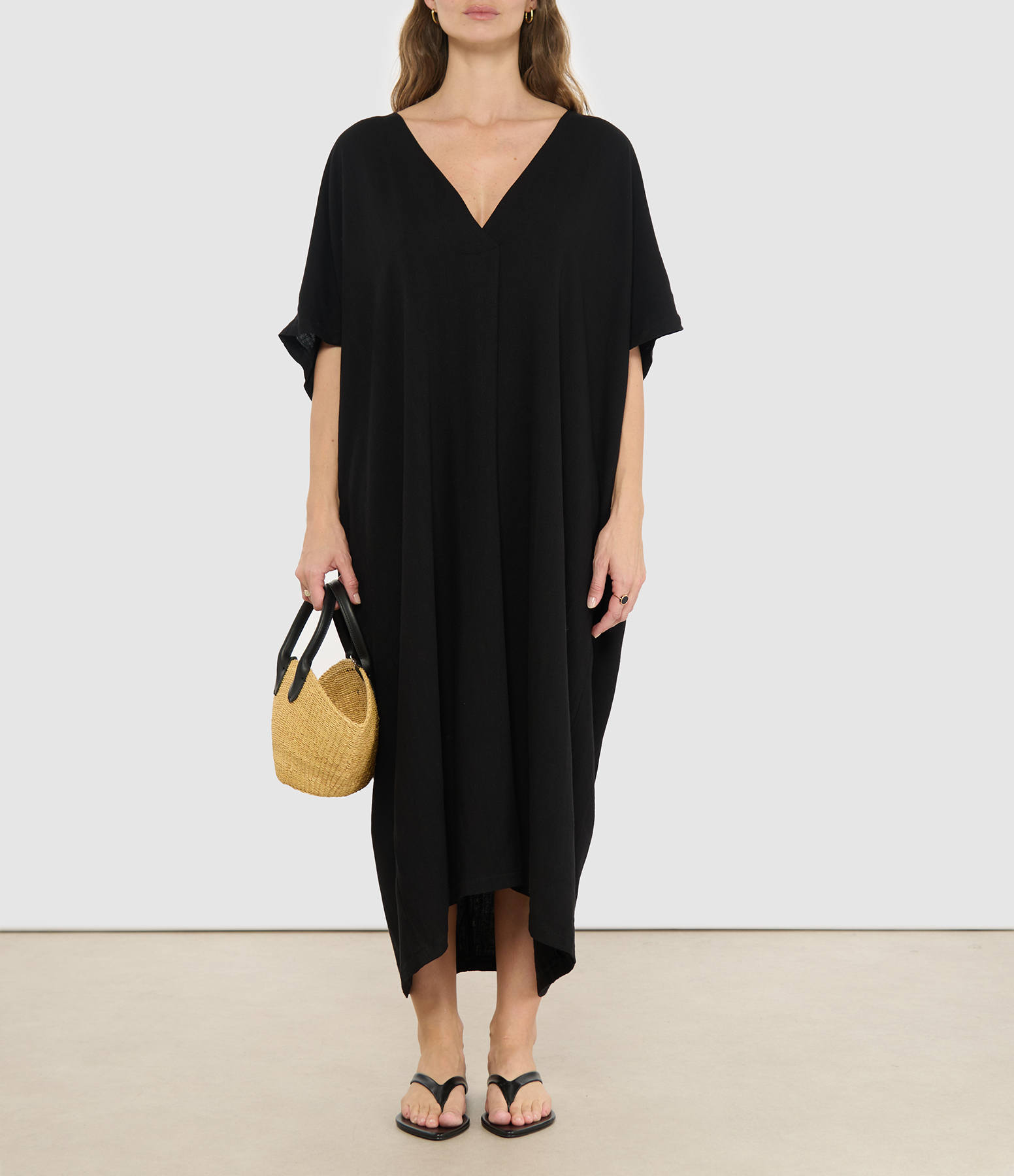 Melia Black Kaftan Dress