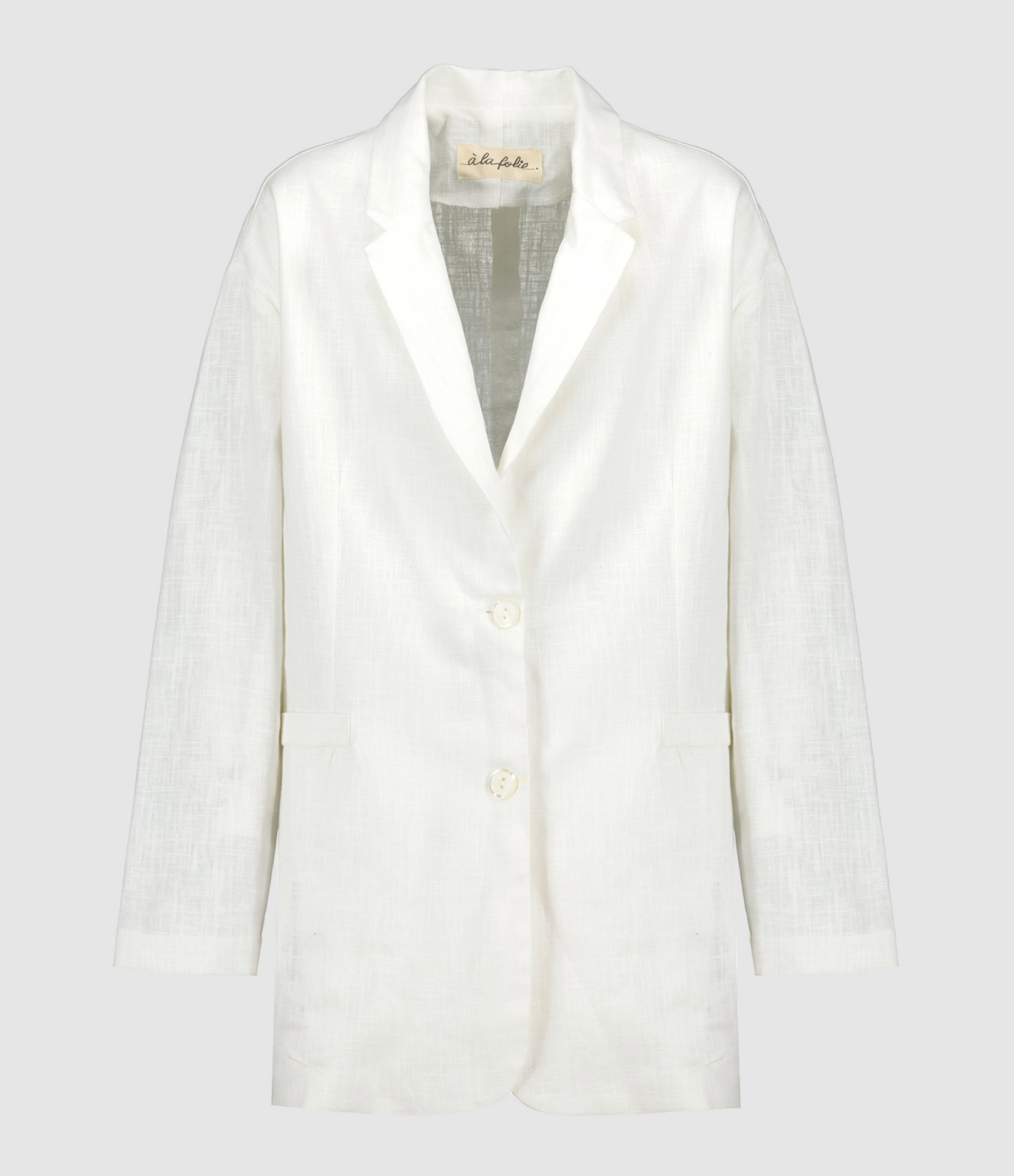 Folie White Linen Blazer