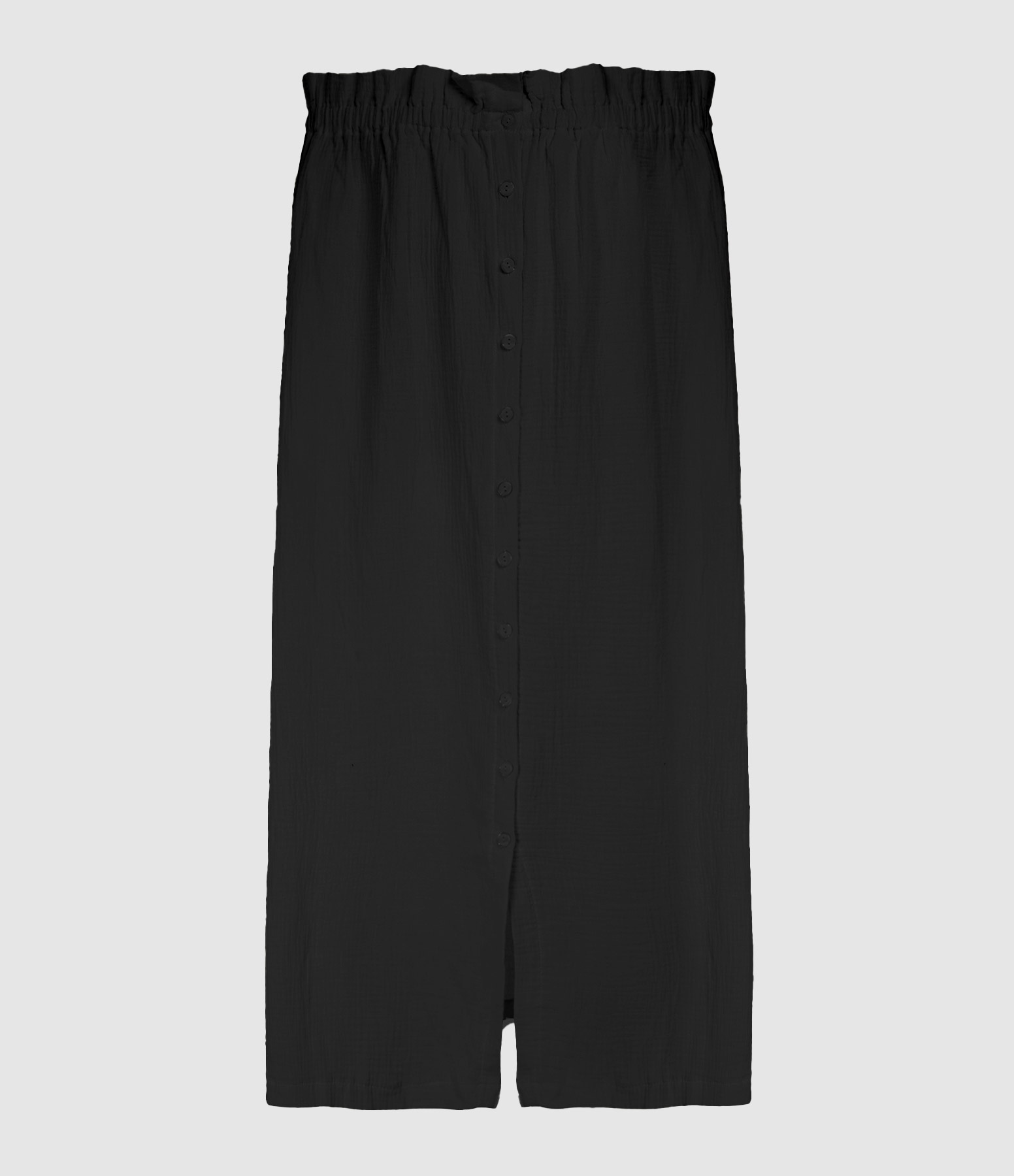 Athena Black Cotton Gauze Dress