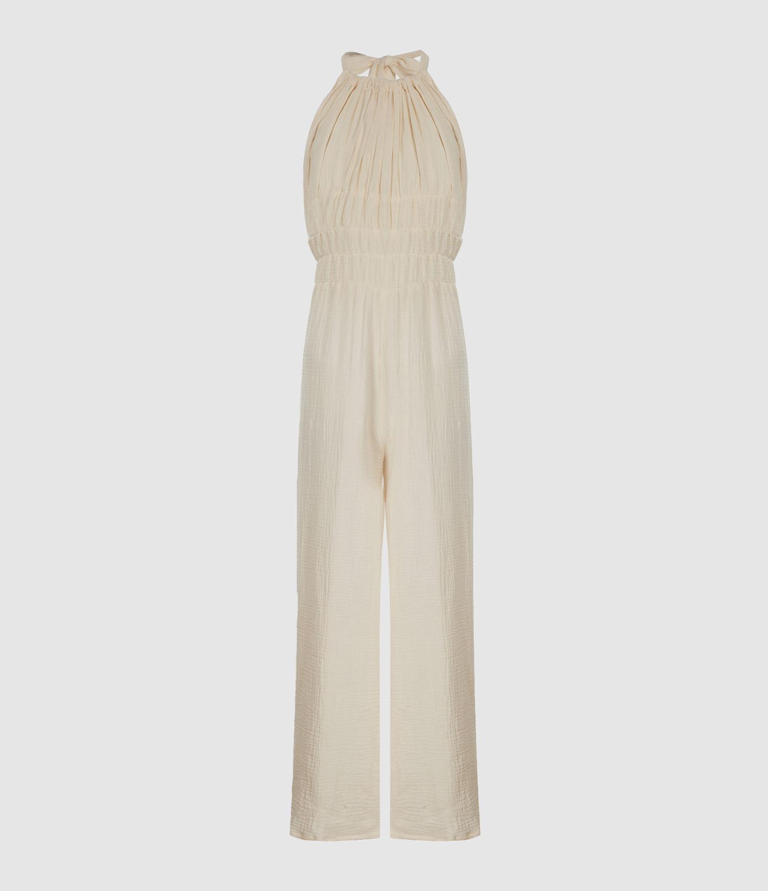 Erato Ecru Cotton Gauze Jumpsuit