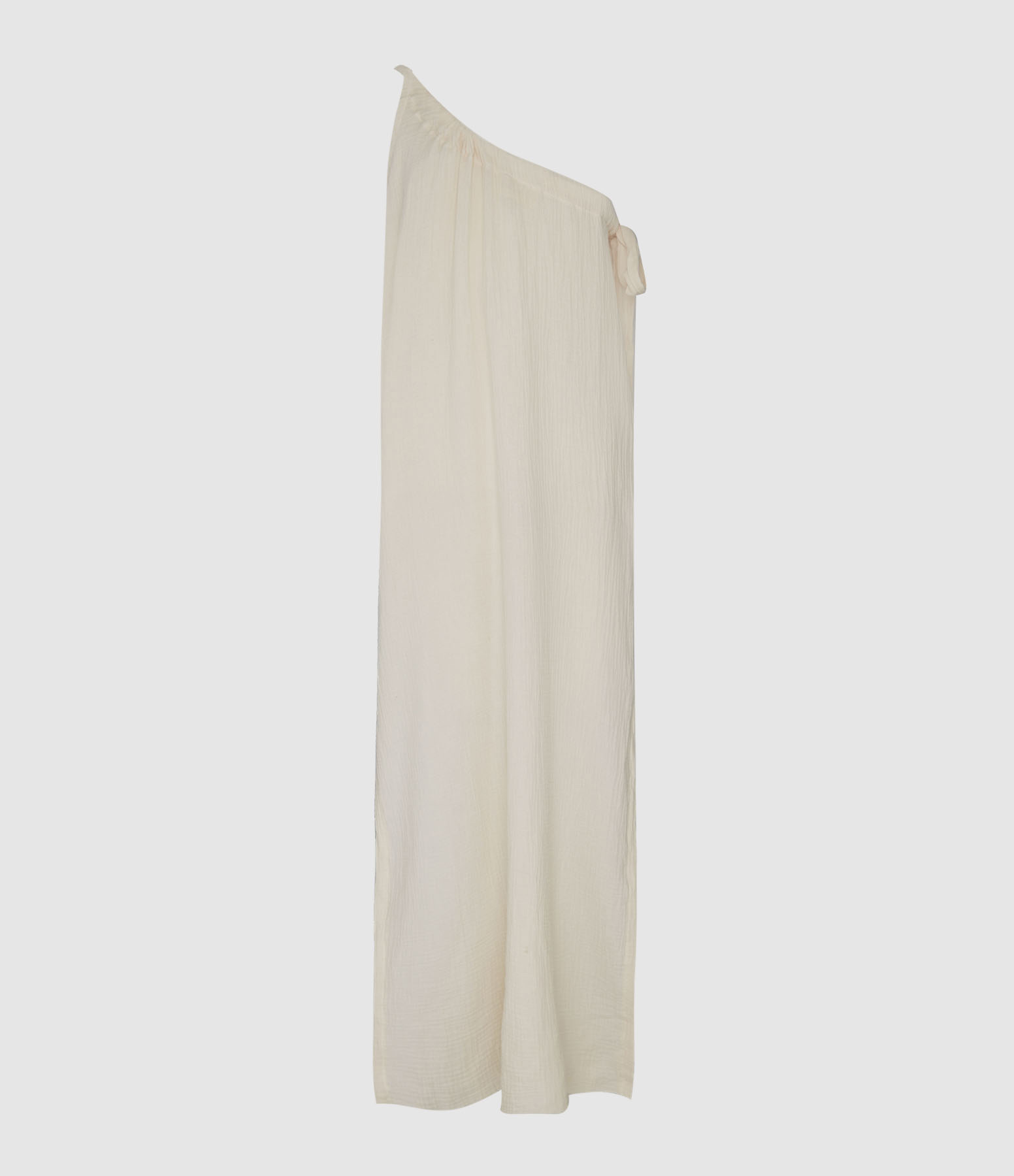 Asymmetrical Muse Dress in Ecru Cotton Gauze