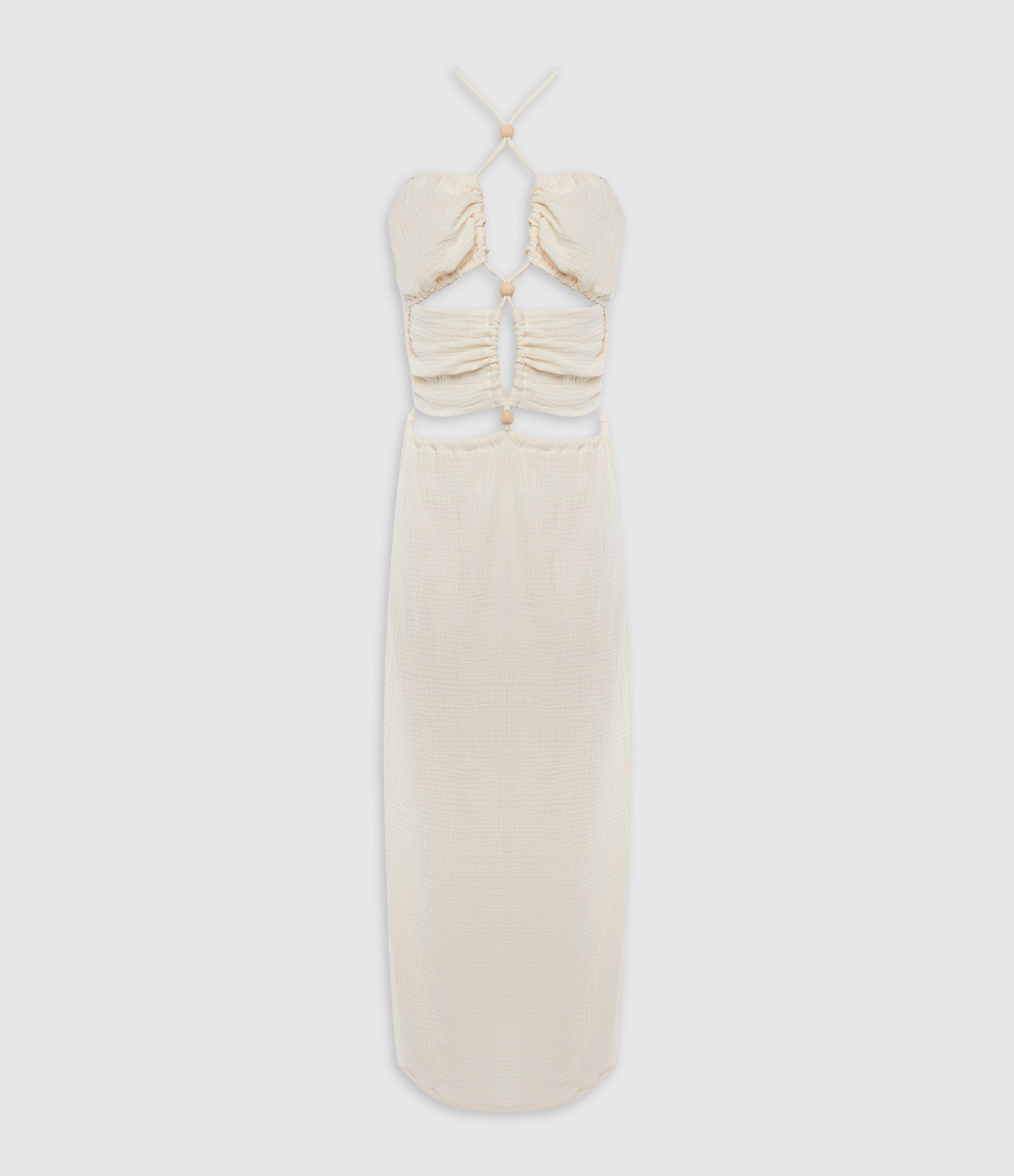 Euterpe Long Dress in Ecru