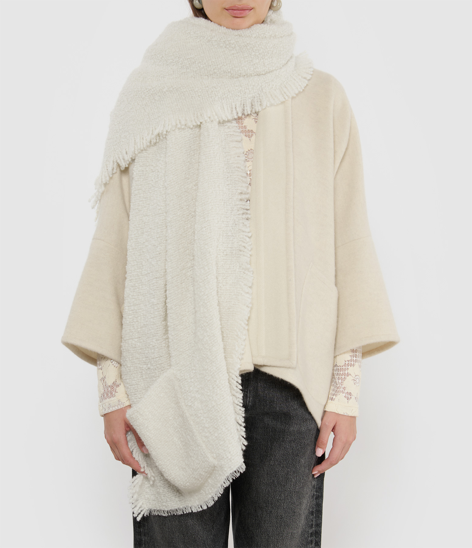 Bianca White Scarf