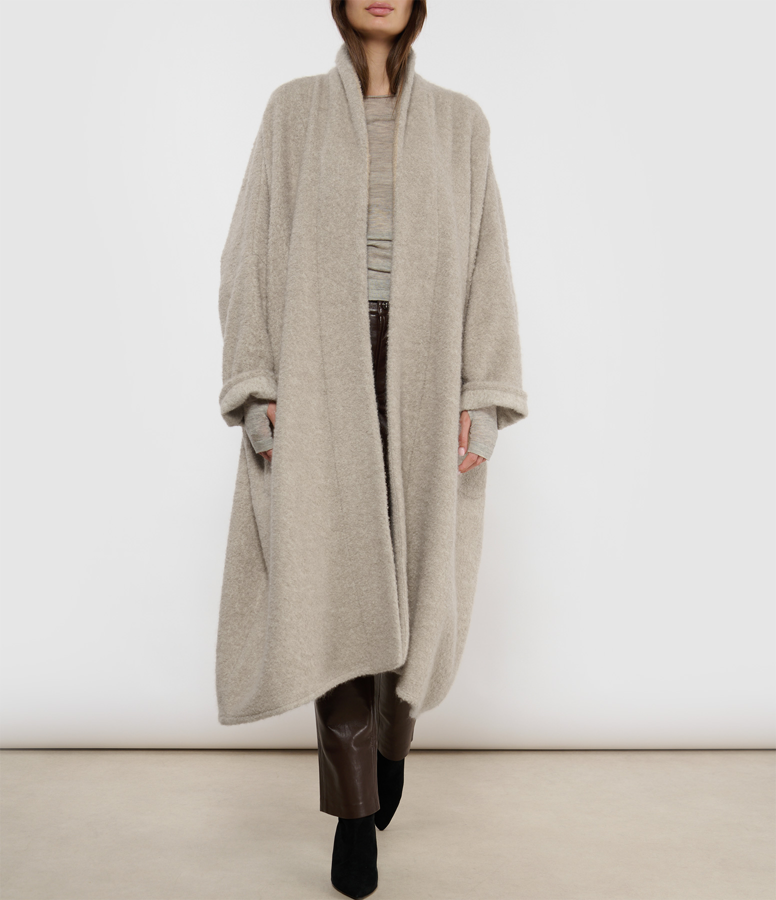 Agata Long Coat – Natural White