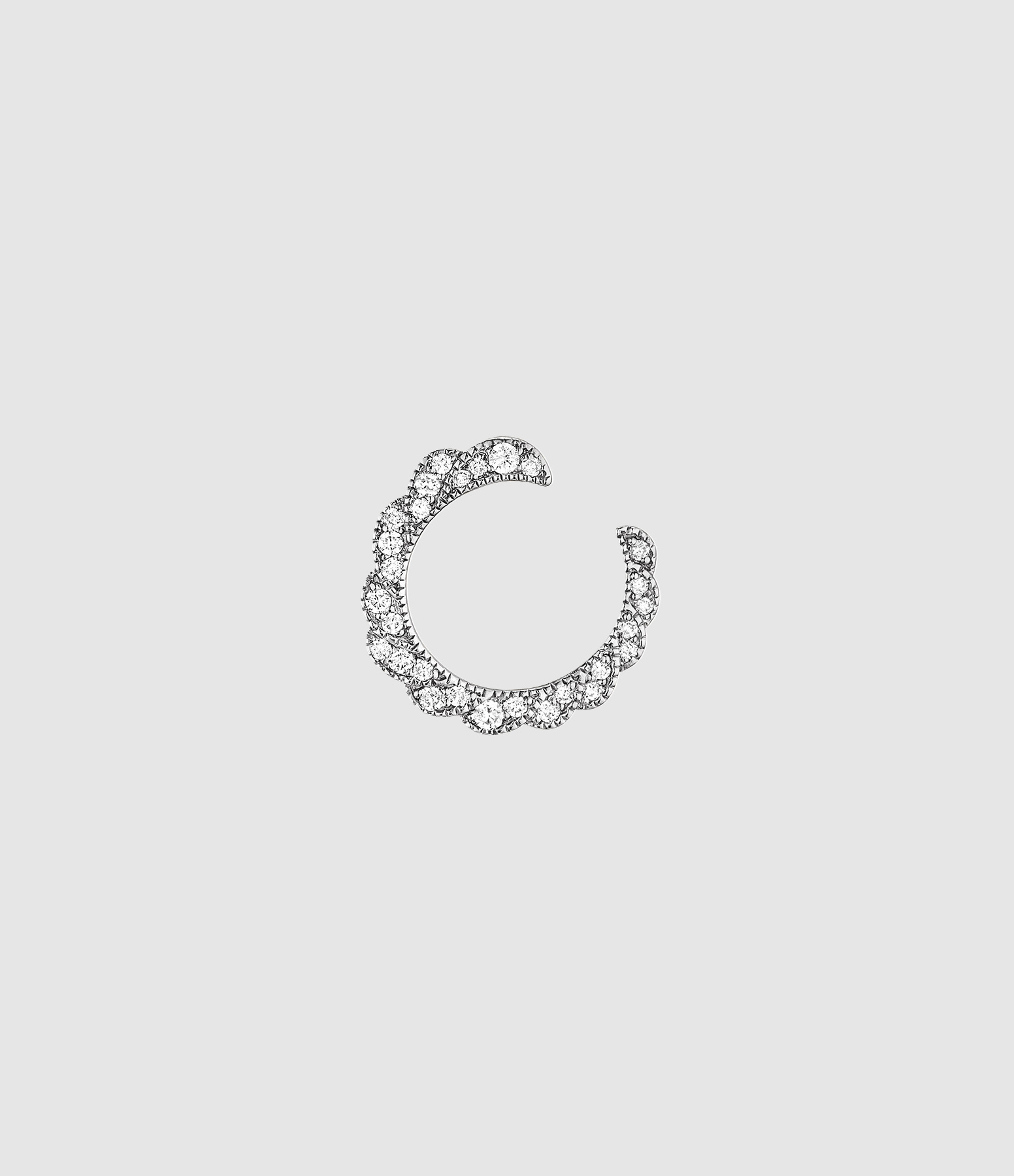 Ama Creole Earrings with Gold and Diamonds (sold individually)