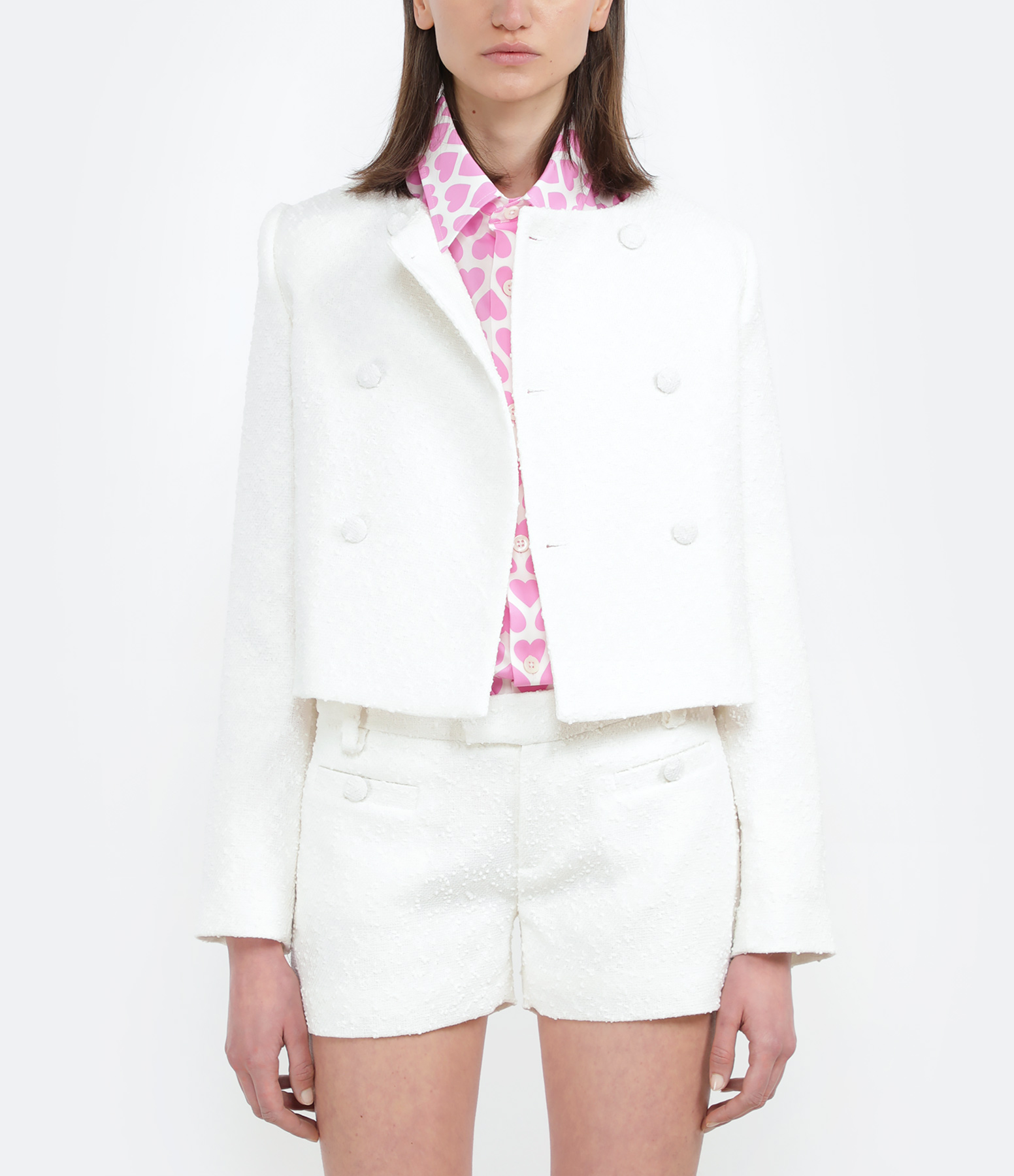 Natural White Virgin Wool Blazer Jacket