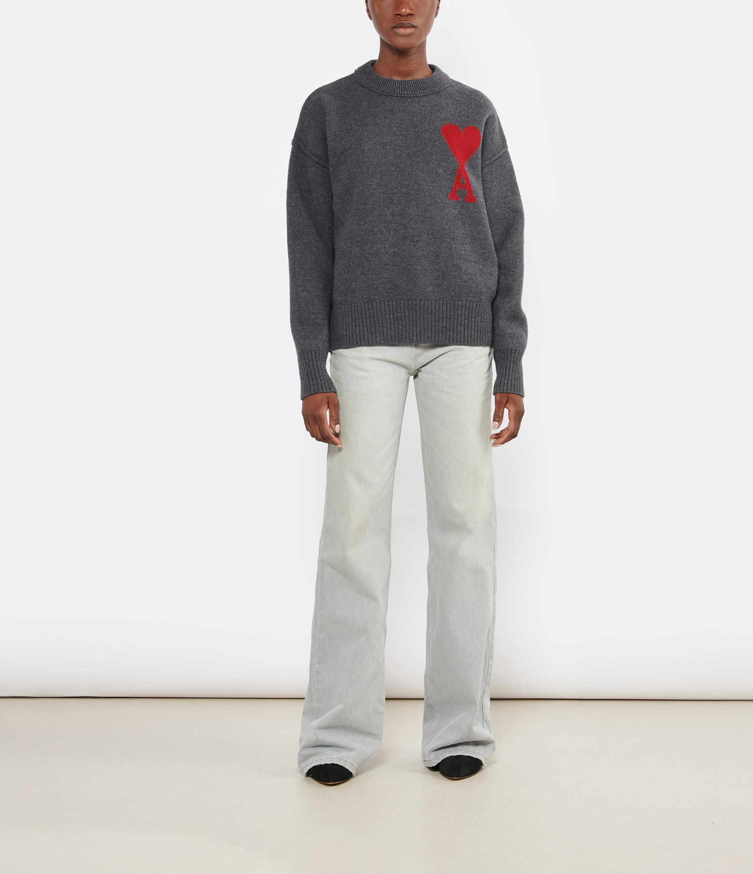 Vintage Grey Flared Jeans