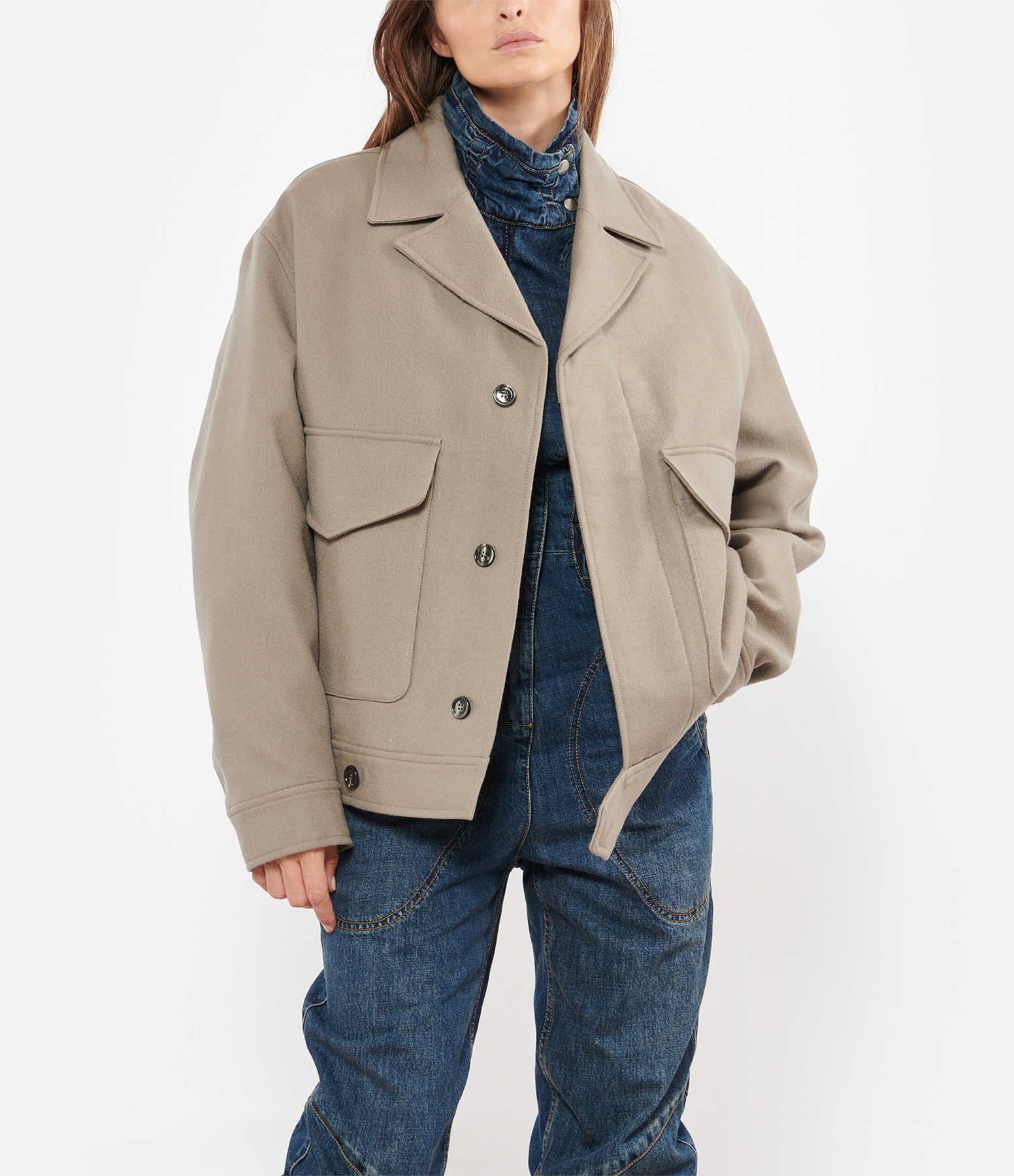 Oversized Taupe Jacket