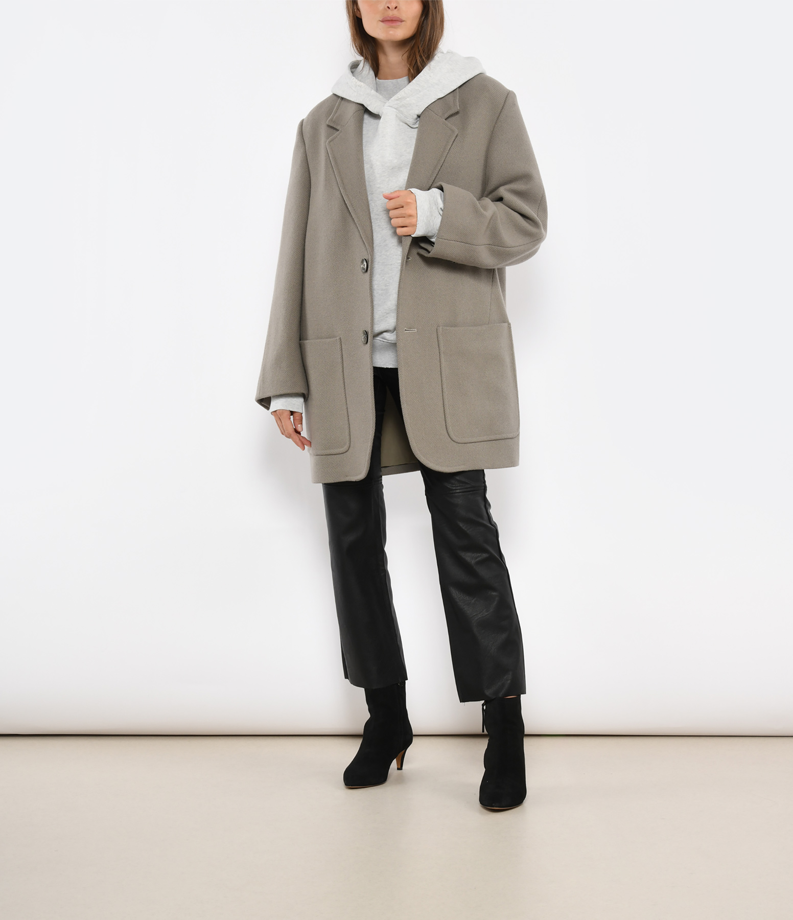 Taupe Wool Coat