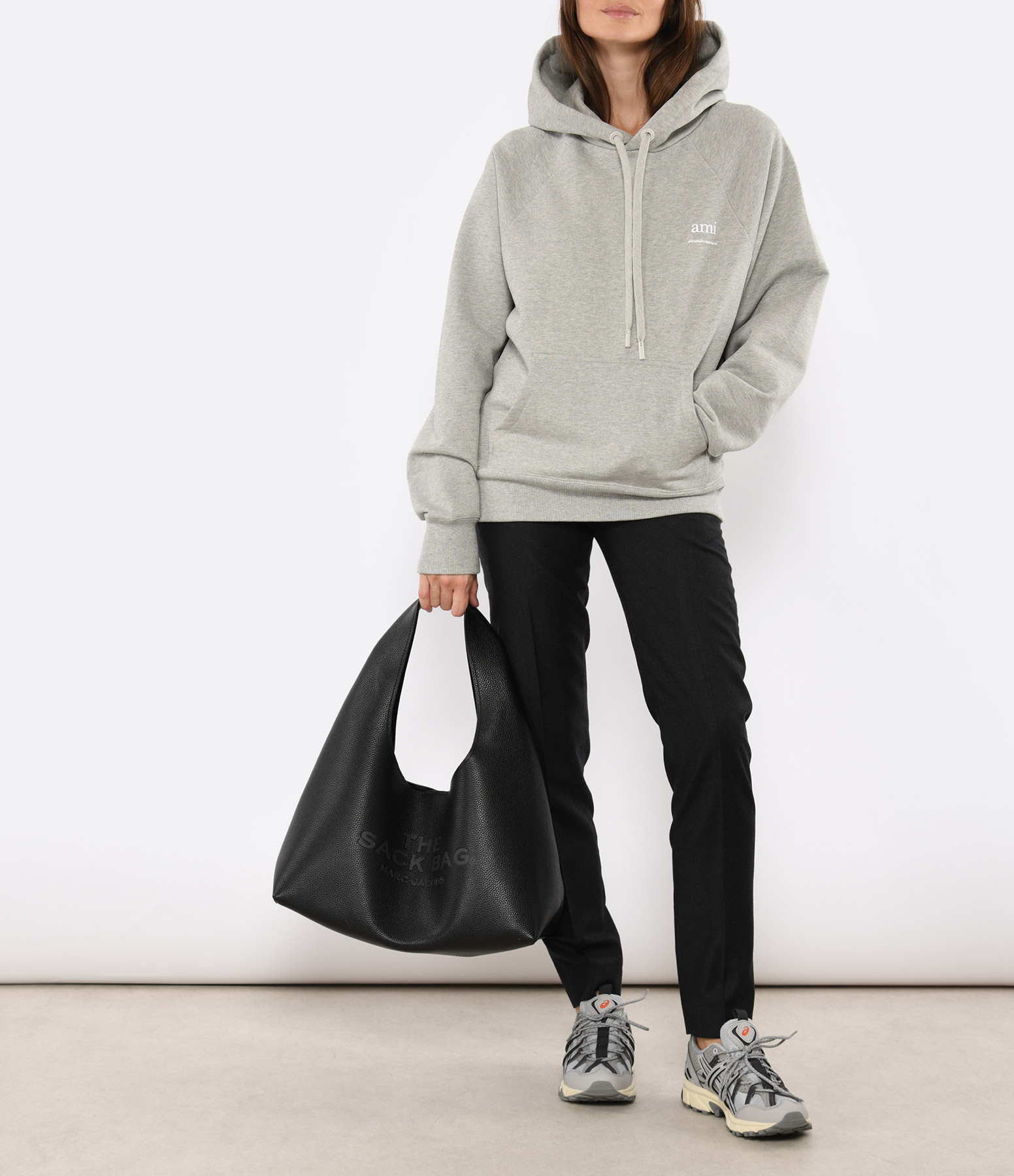 Dark Grey Marled Trousers