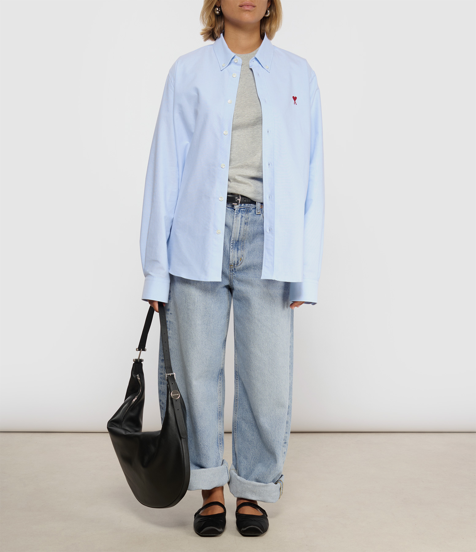 Sky Blue 'Ami De Coeur' Button-Down Shirt