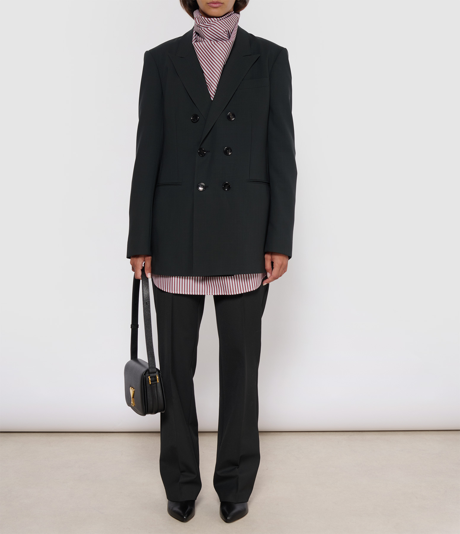 6-Button Double-Breasted Jacket in Anthracite