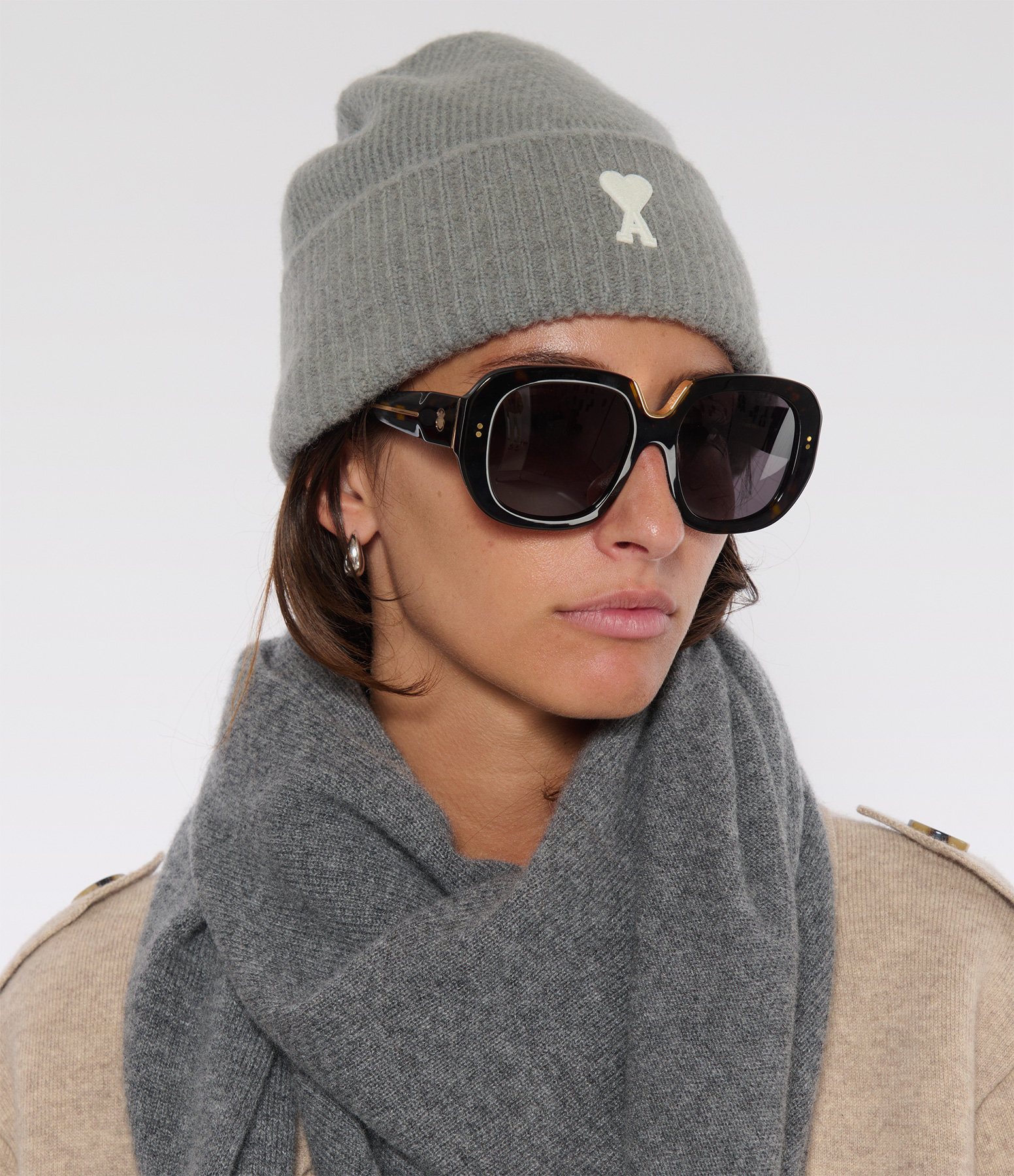 Ecru Grey ‘Ami De Coeur’ Beanie
