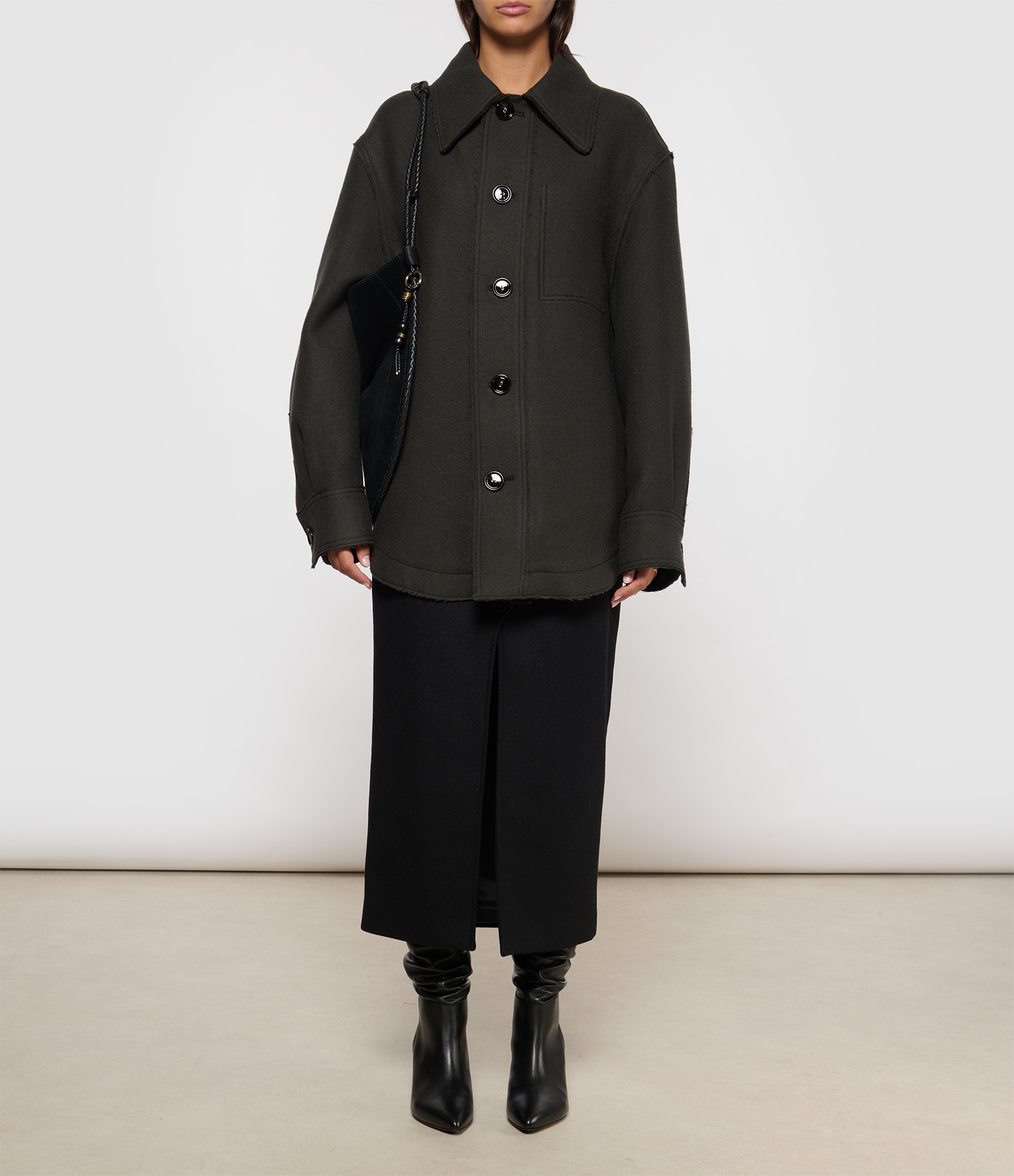 Anthracite Button-Up Jacket