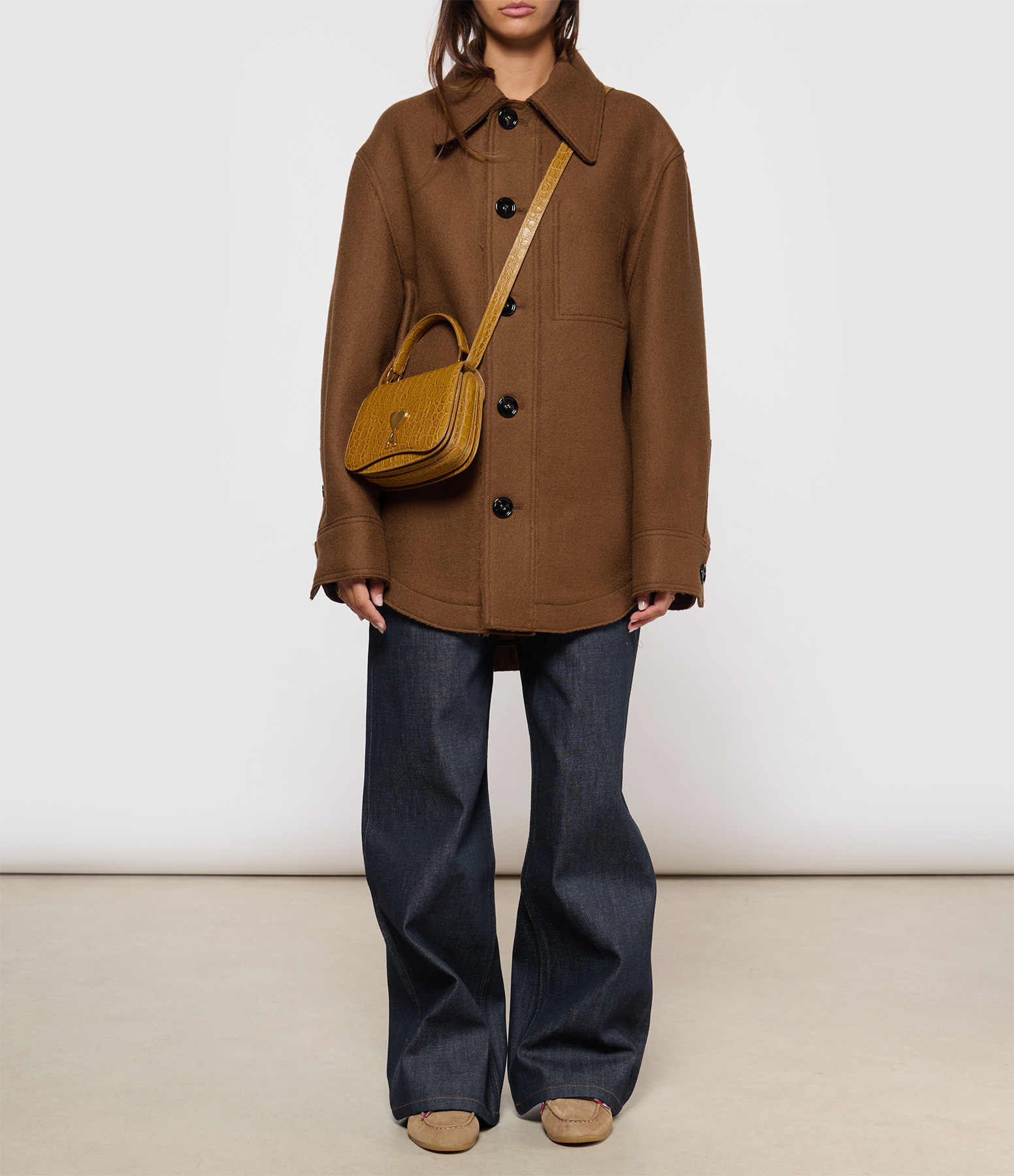 Hazelnut-coloured Button-up Jacket