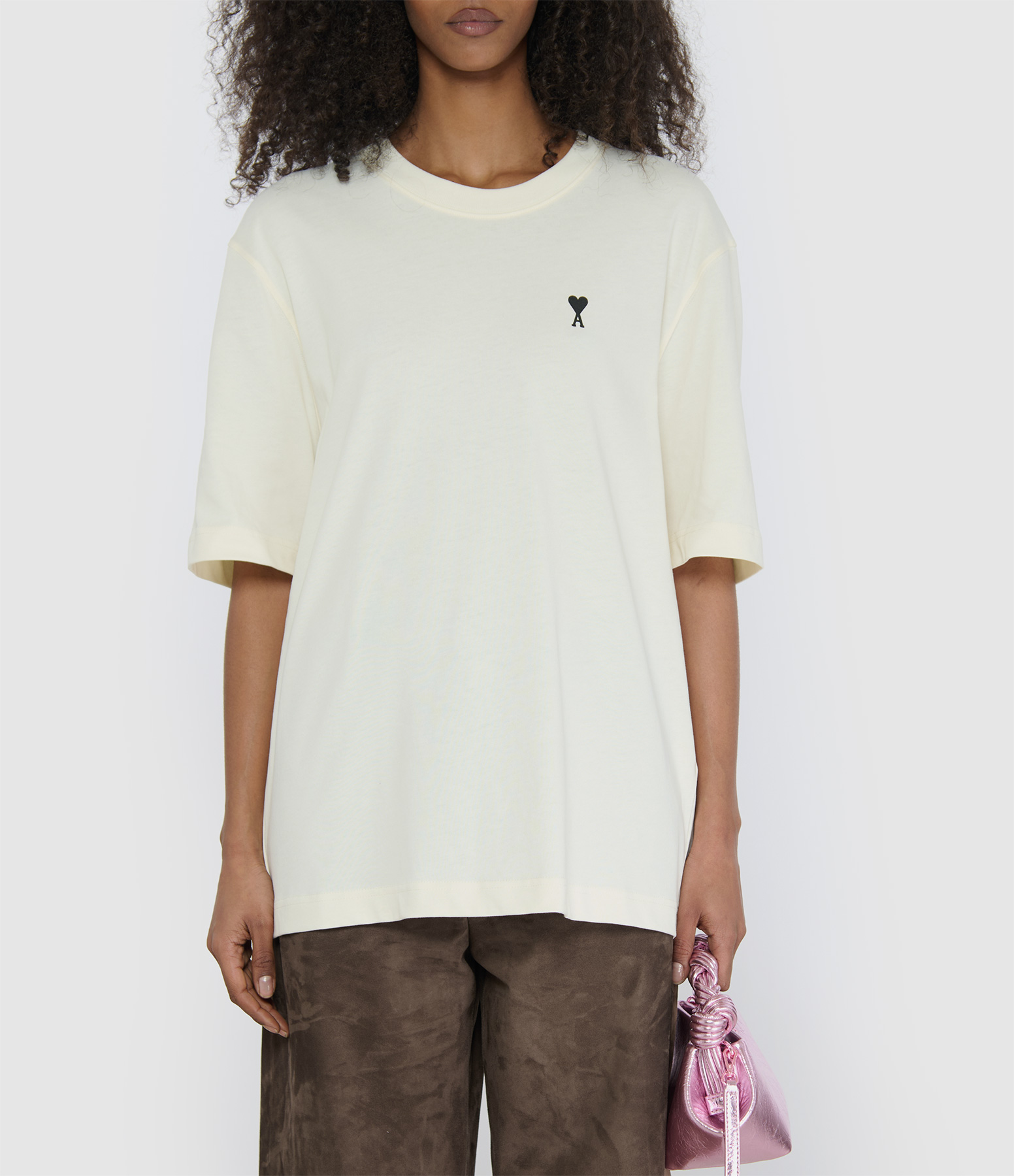 'Best Friend' Signature Print T-shirt in Cream