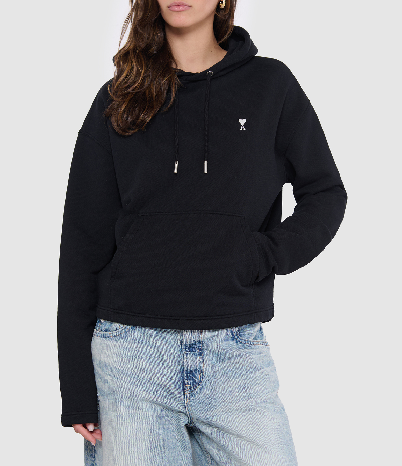 Contrasted Ami De Coeur Black, White and Cream Sweatshirt