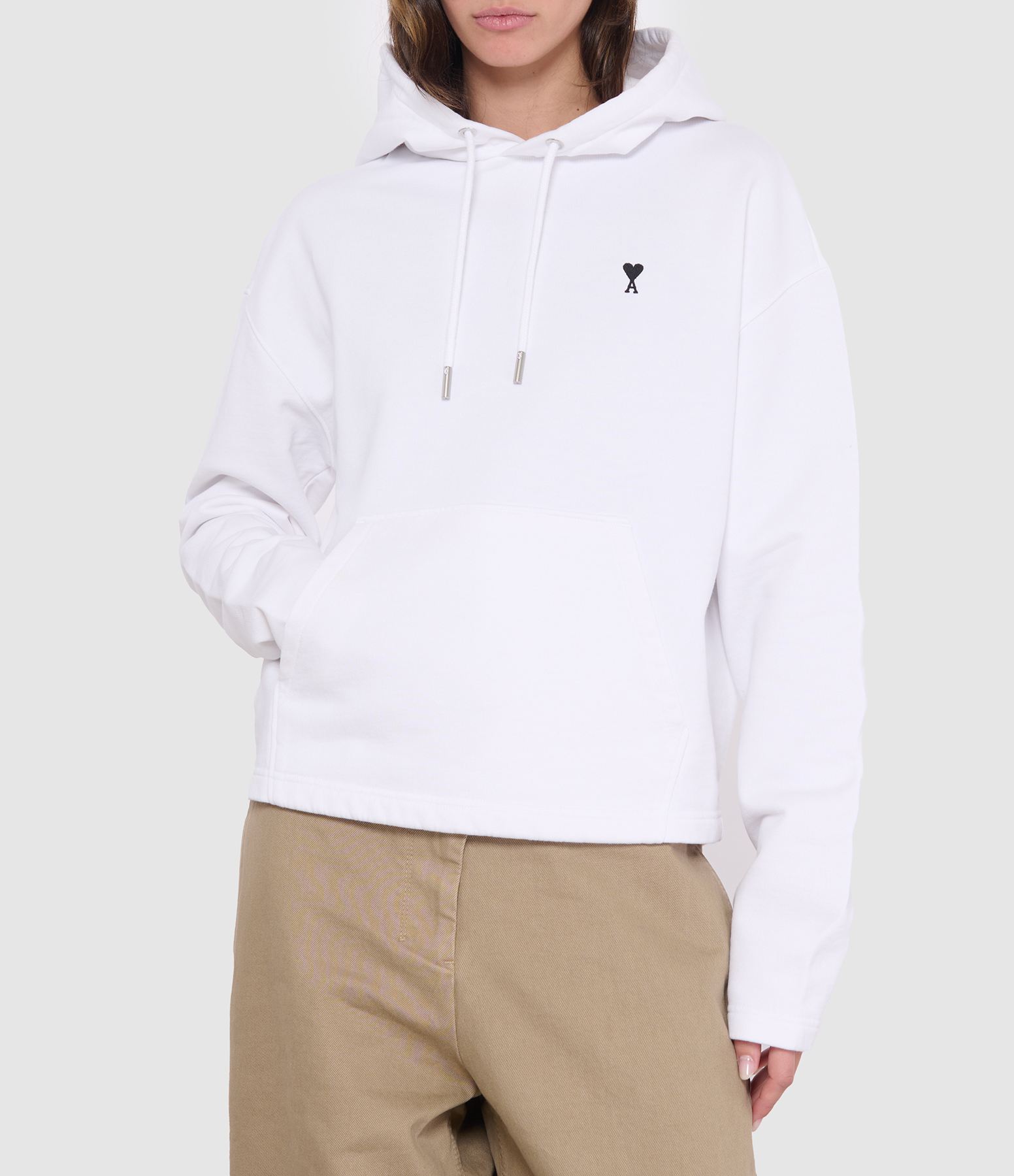 White ‘Contrasted Ami De Coeur’ Sweatshirt