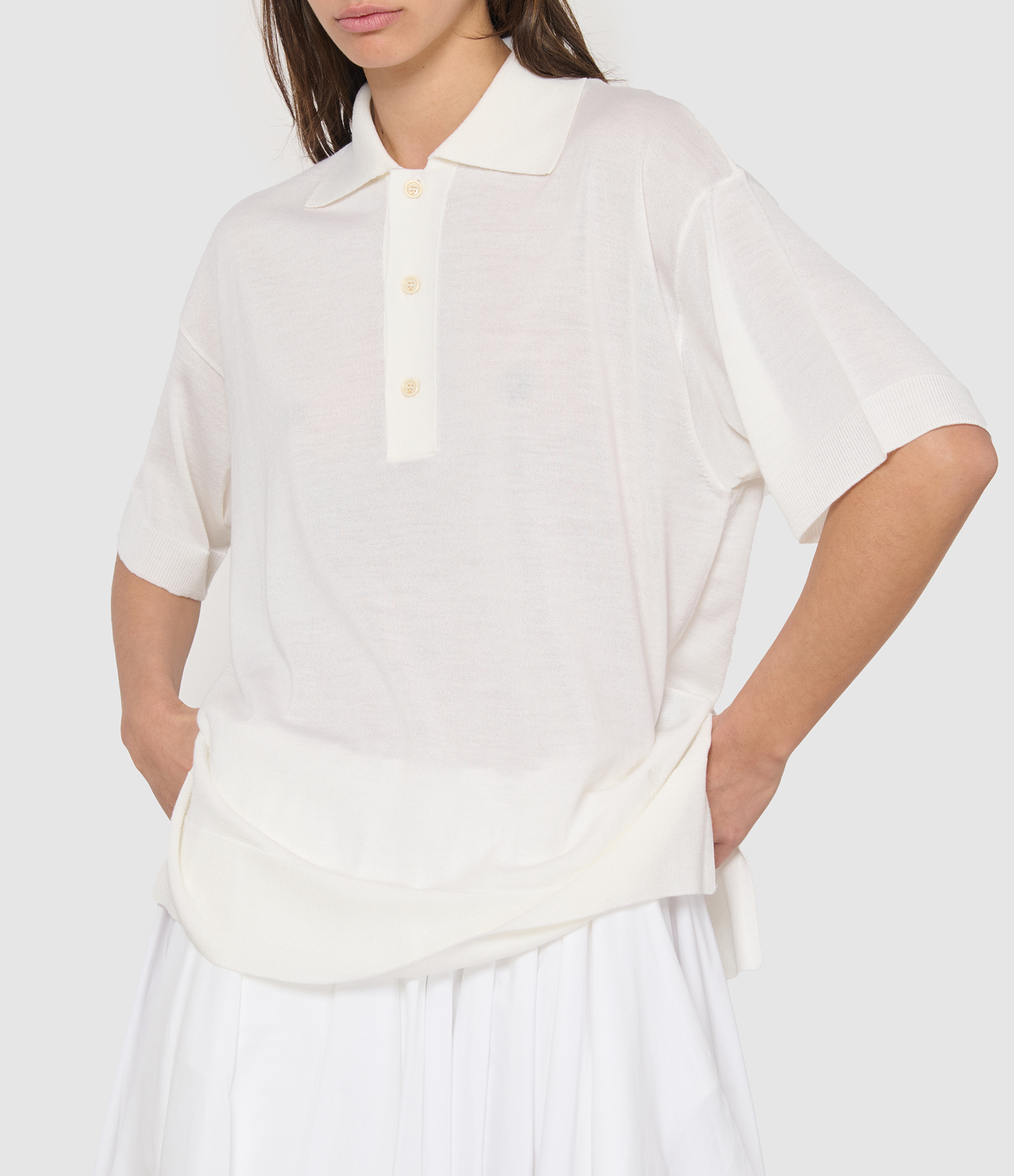 Cream-coloured Ami De Coeur polo shirt