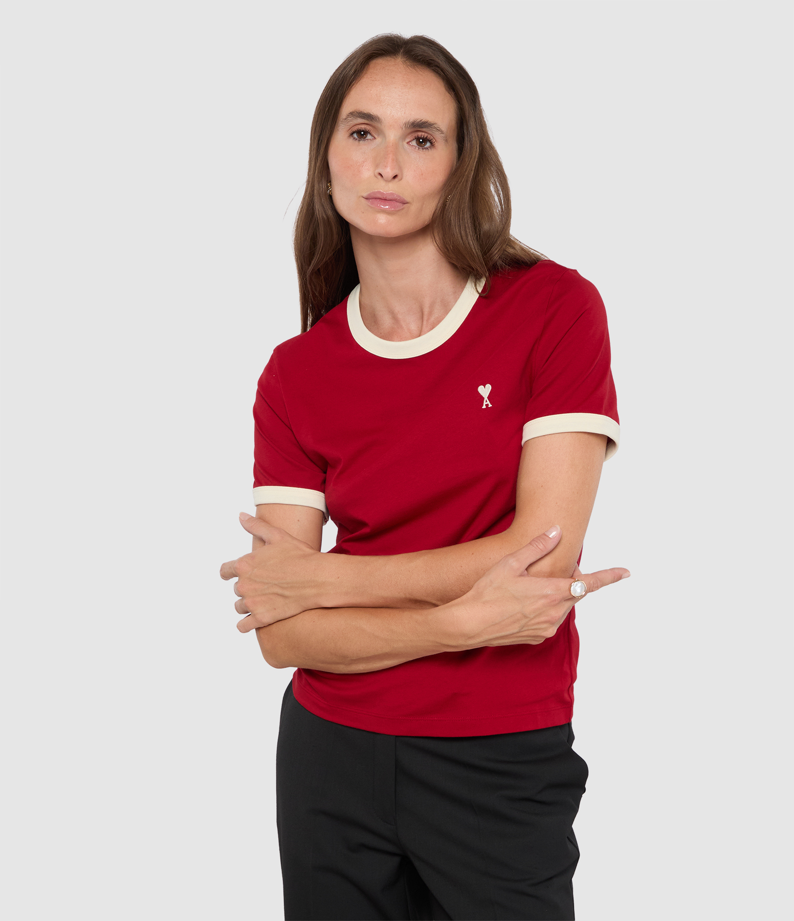 Off-White ‘Ami De Coeur’ T-shirt – Ruby Red and Ivory