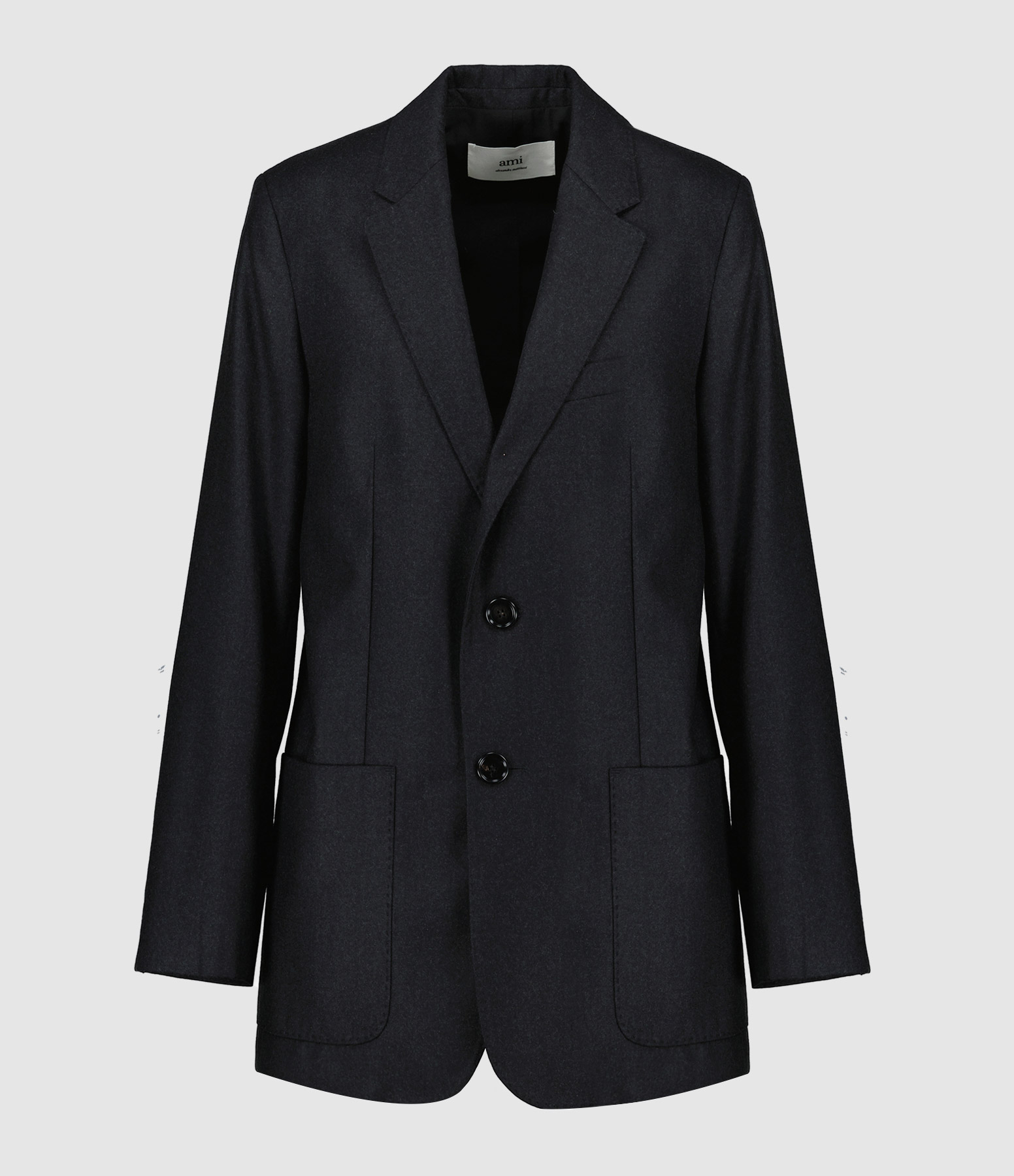 Mélange Grey Wool Blazer