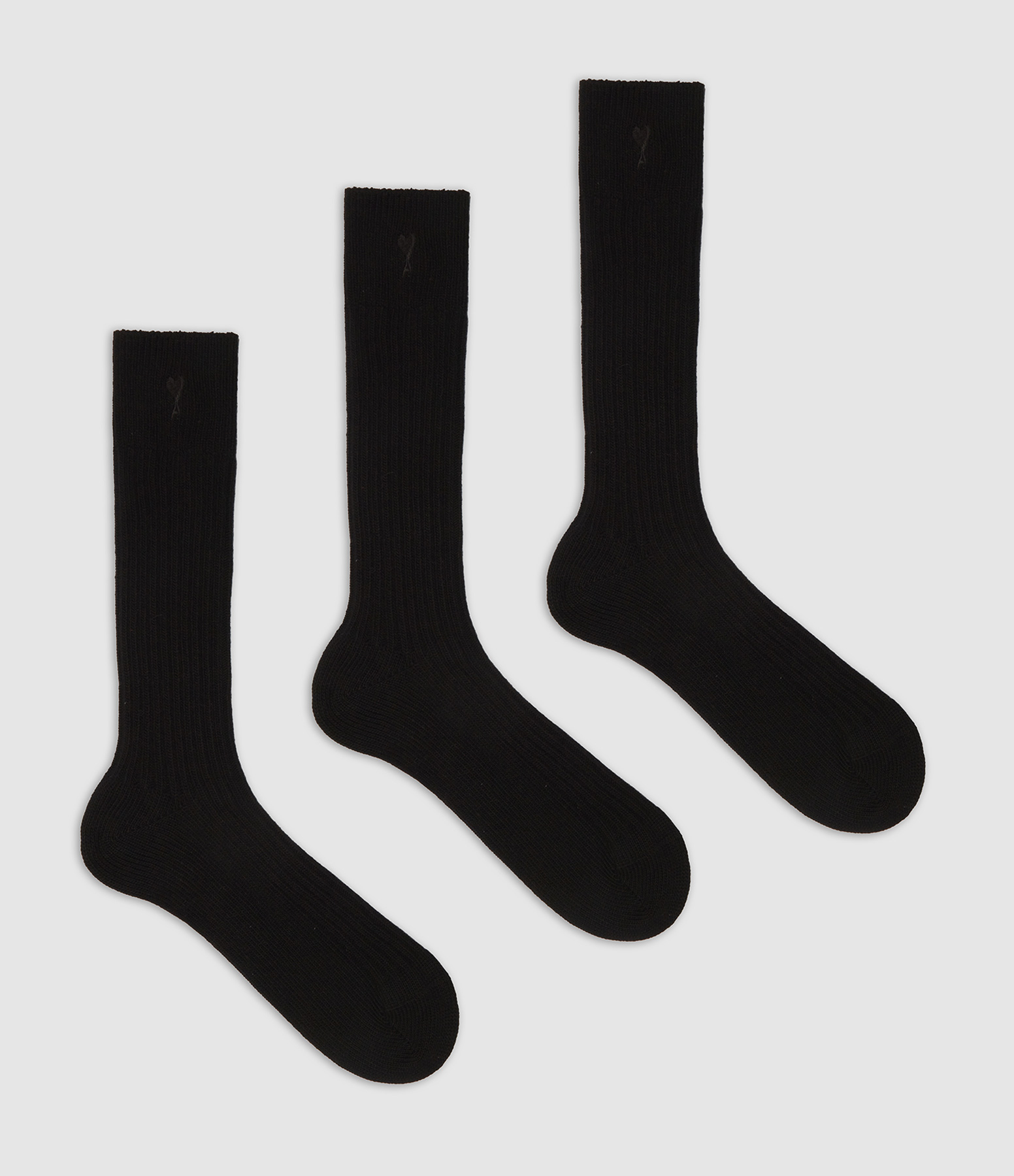 Set of Three Black ‘Ami De Coeur’ Socks