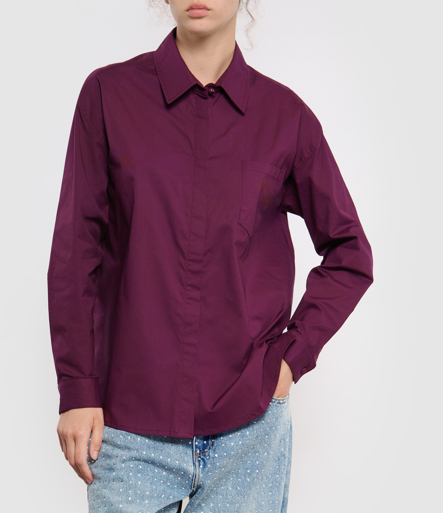 Dandy Plum Shirt, Andrea Lev x Véronika Loubry Collaboration